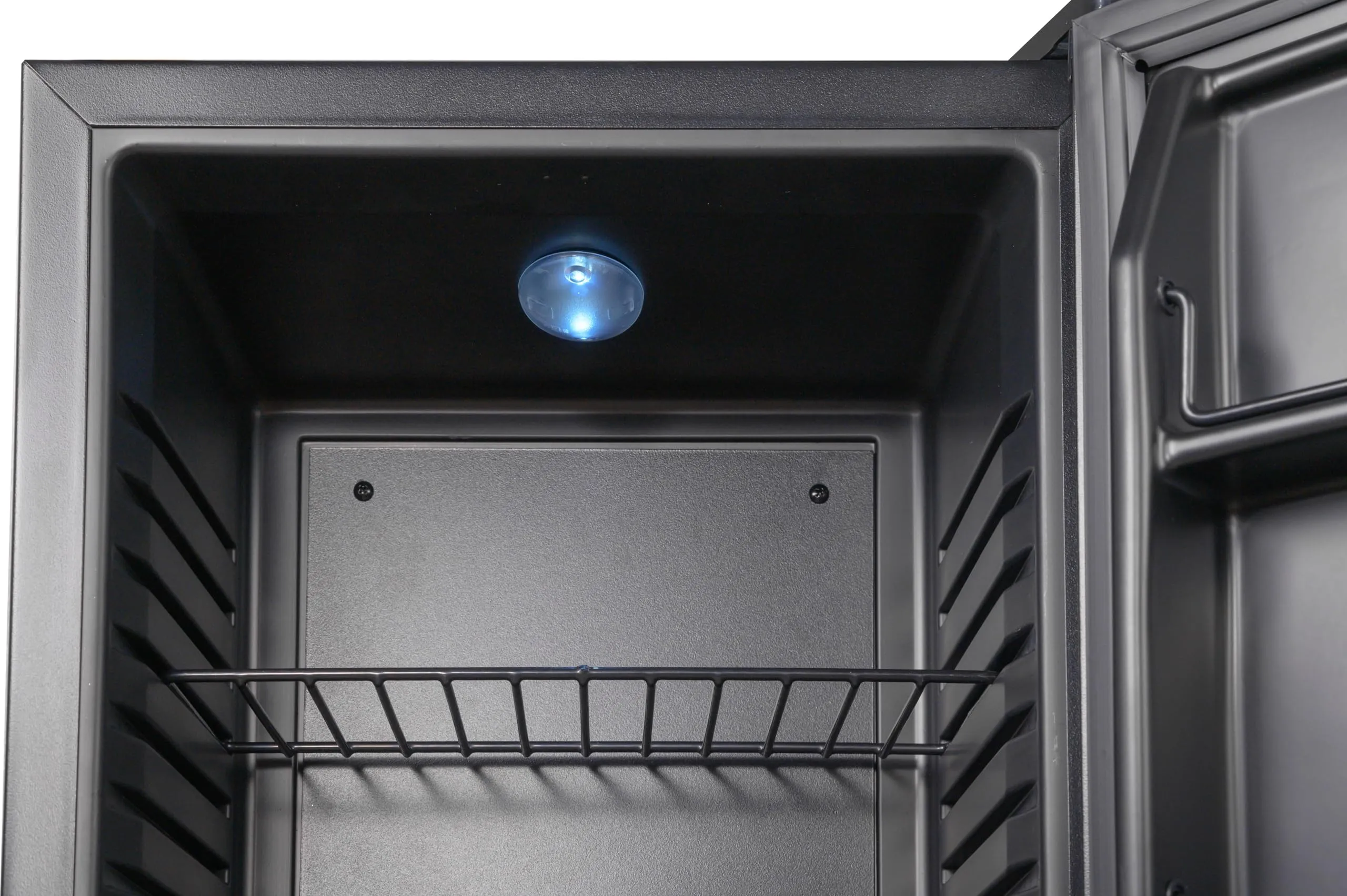METRO Professional Minifrigo GMB1025B, 38 x 38.5 x 47 cm, 25 L, temperatura: 6-22°C, Illuminazione LED, 1 ripiano regolabile, bassa rumorosità, nero - immagine 4