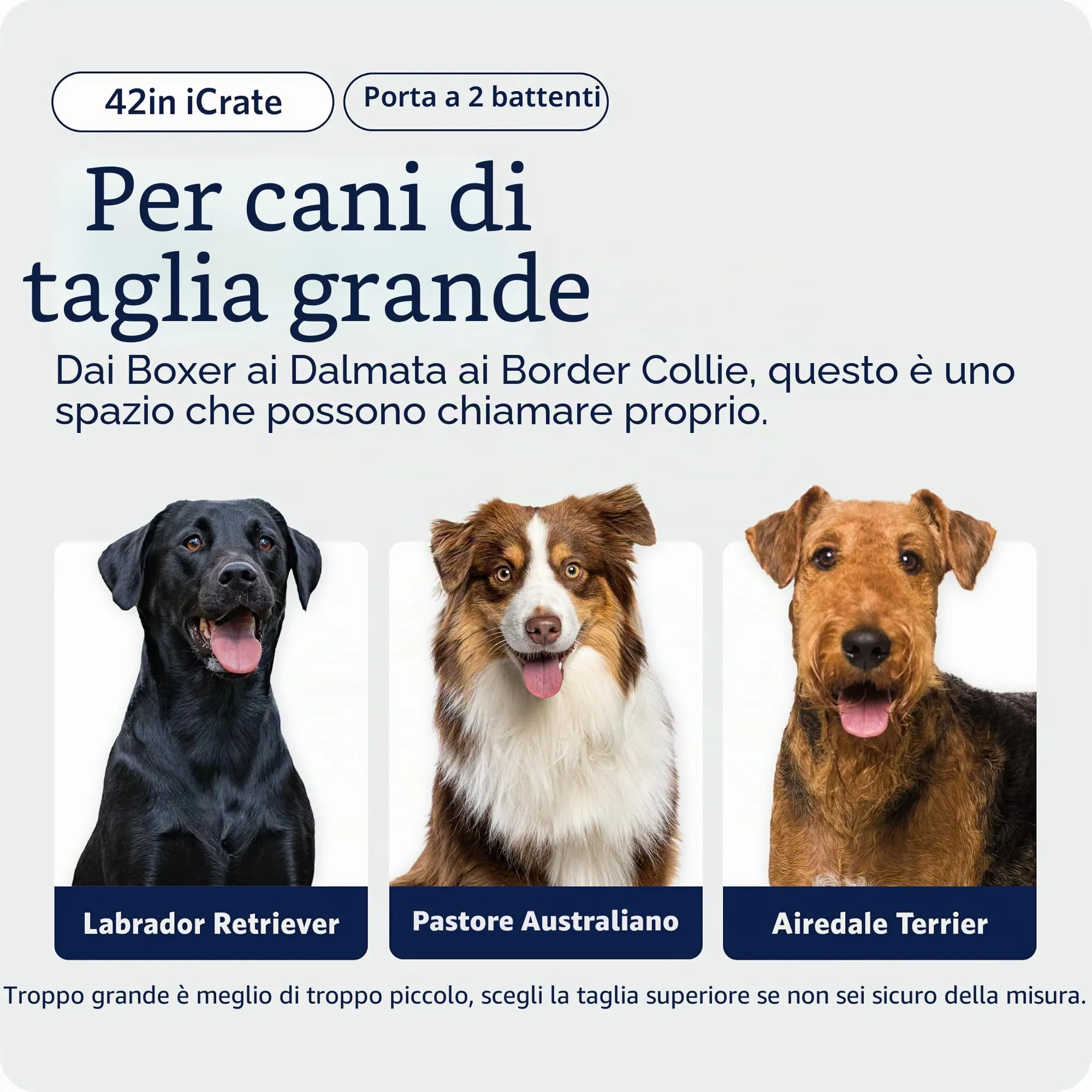 MidWest Homes for Pets Gabbia per cani iCrate a 2 porte lunga 106,68, dotata di vaschetta a tenuta stagna, piedini protettivi, pannello divisorio e caratteristiche brevettate, nero, mod. 1542DDU - immagine 2