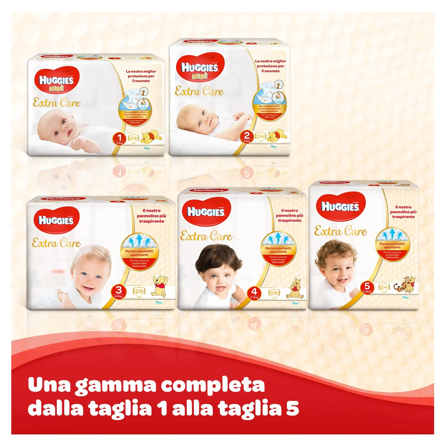 HUGGIES Pannolini Extra Care, Taglia 5 (11-25 Kg), Confezione da 96 Pannolini - immagine 4