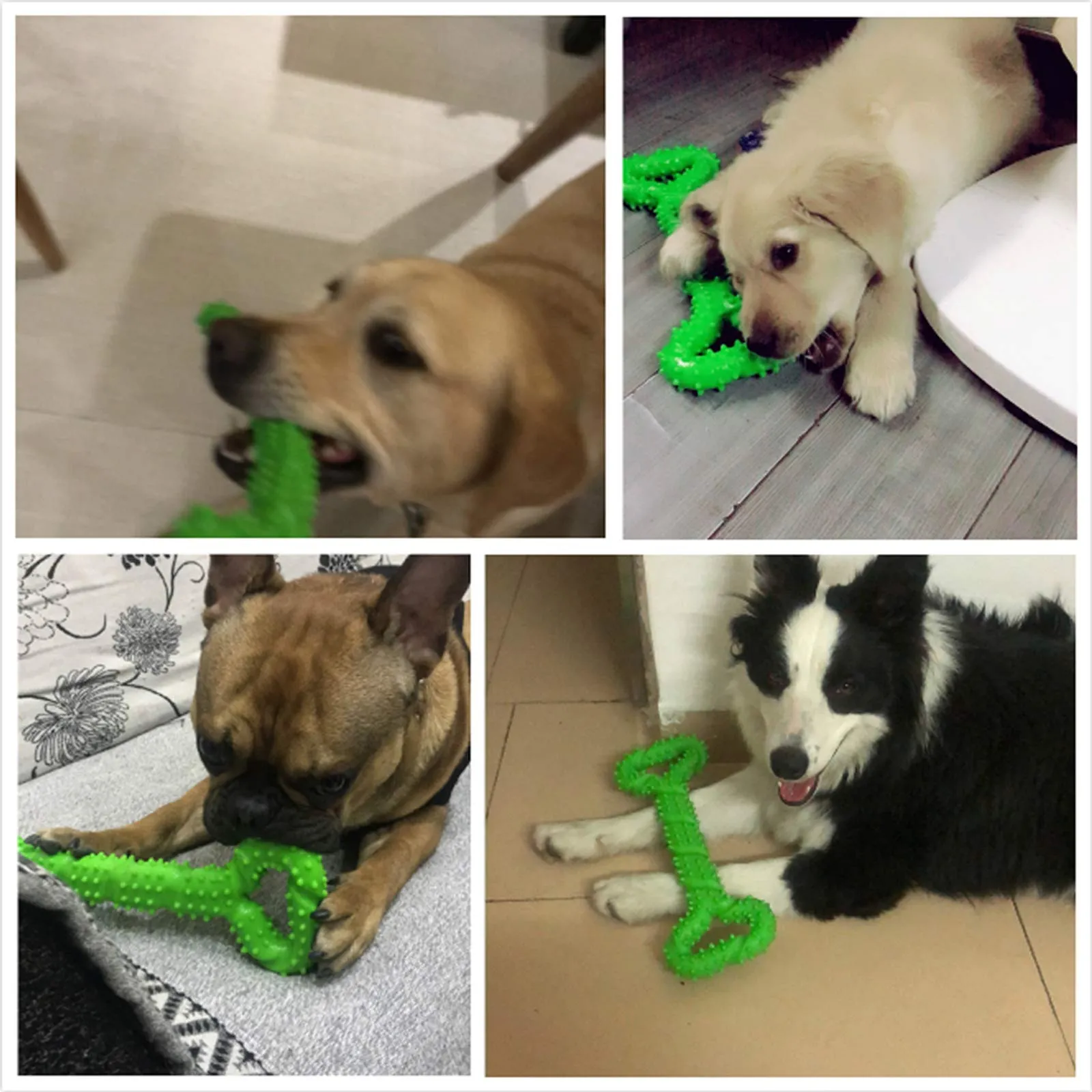 atopo Giochi da masticare resistenti per cani grandi 13 pollice Forma dell'osso Giocattoli per cani con Design convesso duri giochi interattivi per per cani piccoli e grandi - immagine 5
