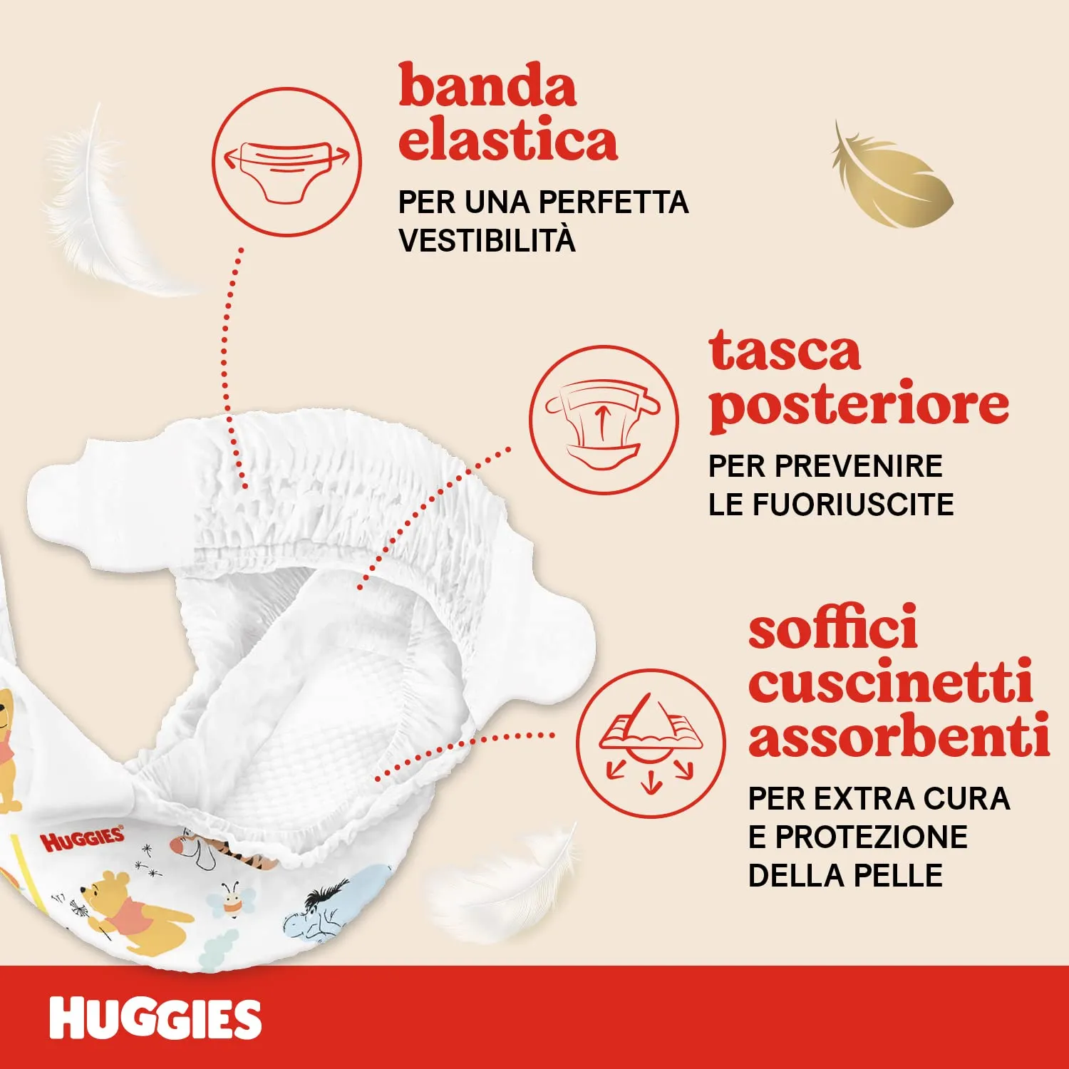 Huggies Extra Care Pannolini, Taglia 4 (7-18Kg), Confezione da 76 Pannolini - immagine 2