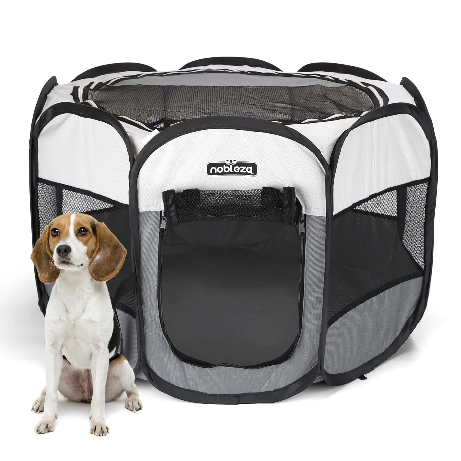 Nobleza - Recinto per Cani Pieghevole, Box Portatile per Animali Domestici in Tessuto Oxford Impermeabile, Recinto Gioco per Cuccioli, Gatti e Conigli, per Interno ed Esterno, 92x92x58cm - immagine 1