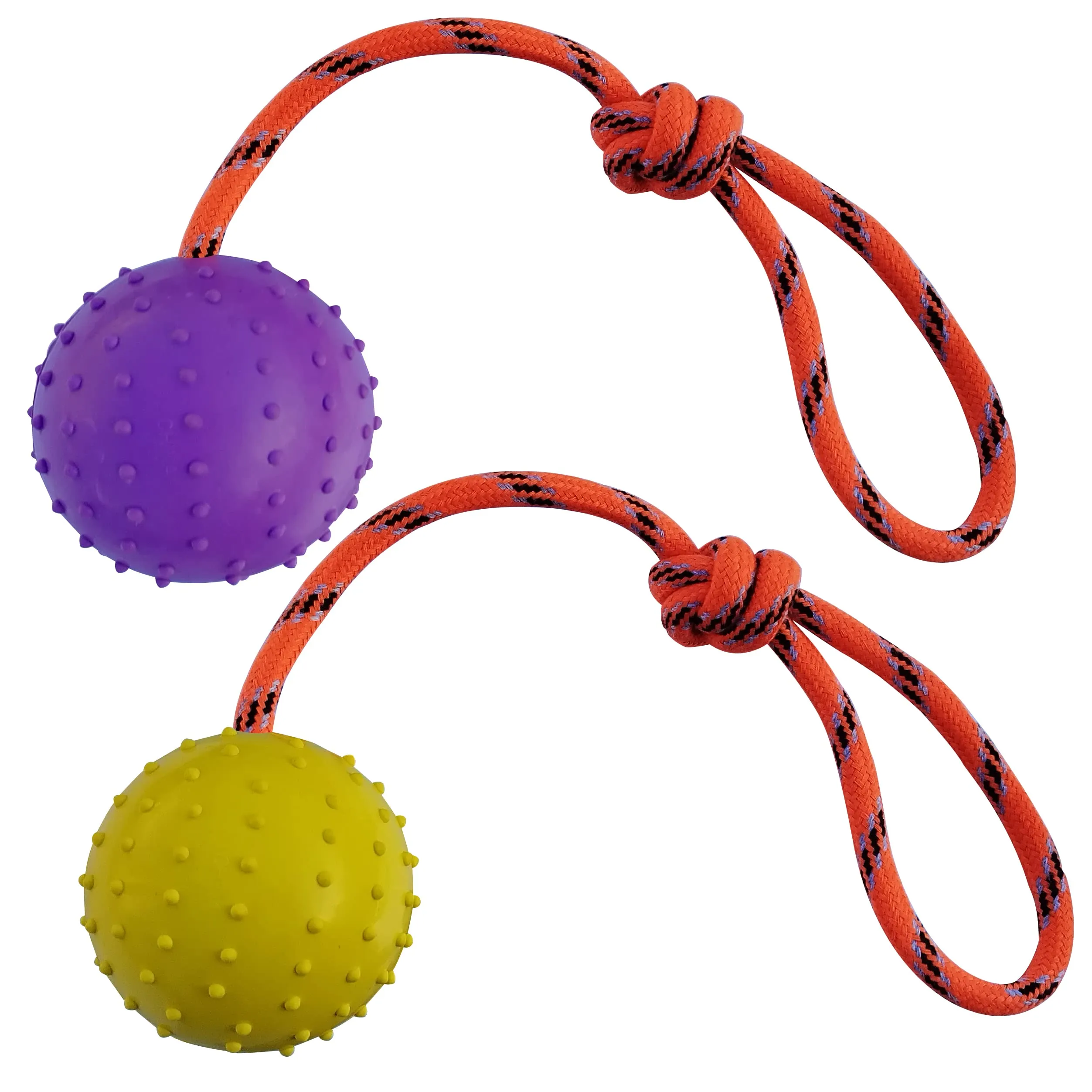 MMSGA Palla per Cane Con Corda - Addestramento Cani e Catti, Cava in Gomma Naturale Per Catturare - immagine 1