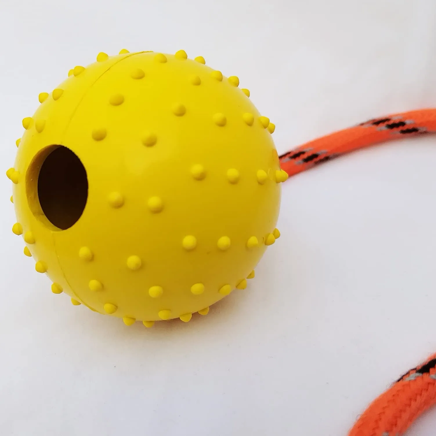 MMSGA Palla per Cane Con Corda - Addestramento Cani e Catti, Cava in Gomma Naturale Per Catturare - immagine 7