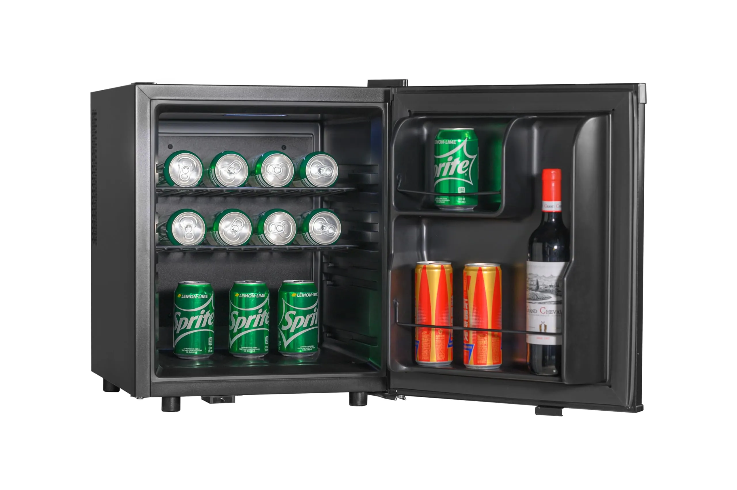 METRO Professional Frigo-Minibar GMB1045B, 45 L, 2 Ripiani Regolabili, Illuminazione Interna a LED, Silenzioso, Nero - immagine 1