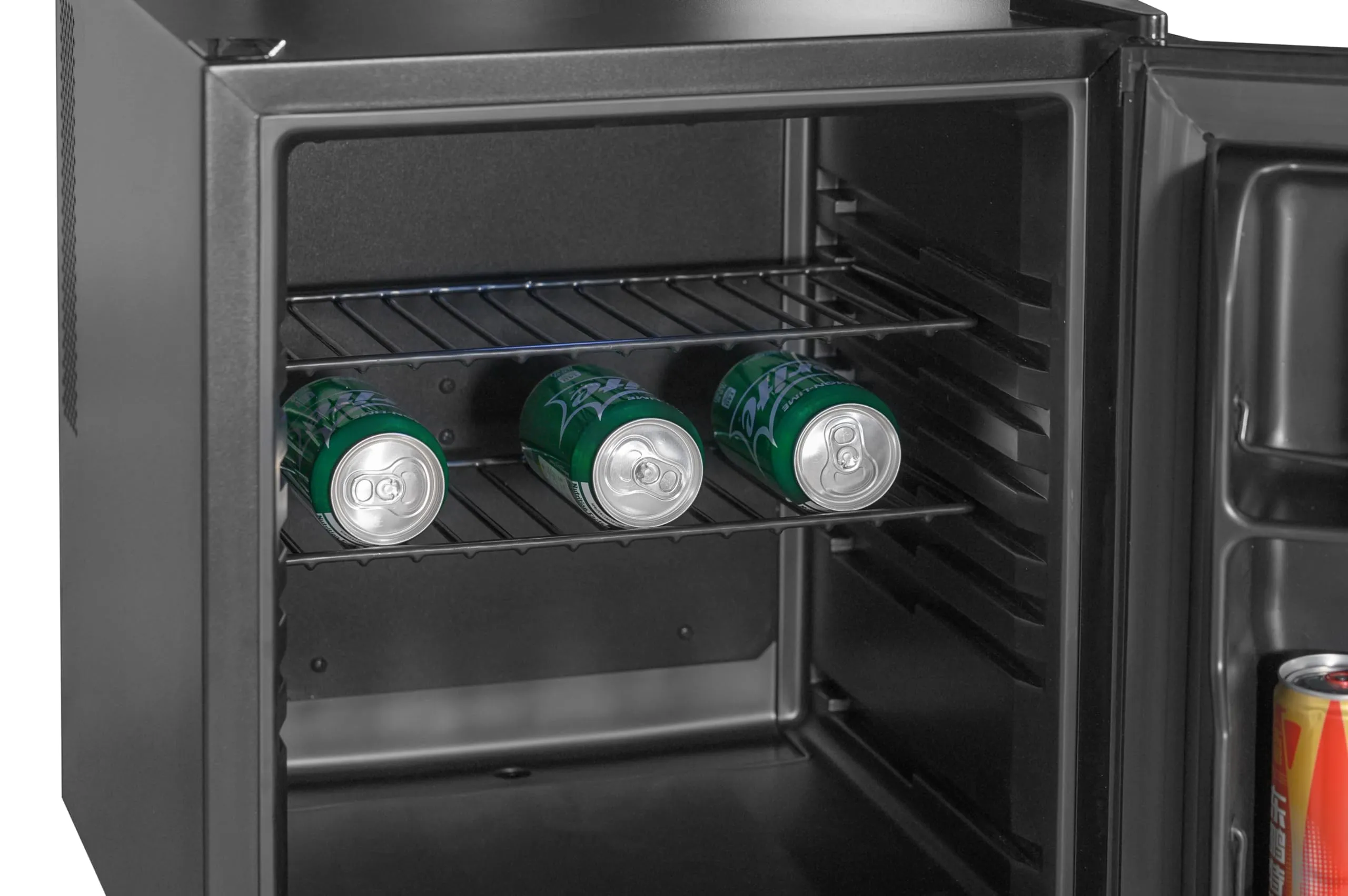 METRO Professional Frigo-Minibar GMB1045B, 45 L, 2 Ripiani Regolabili, Illuminazione Interna a LED, Silenzioso, Nero - immagine 7