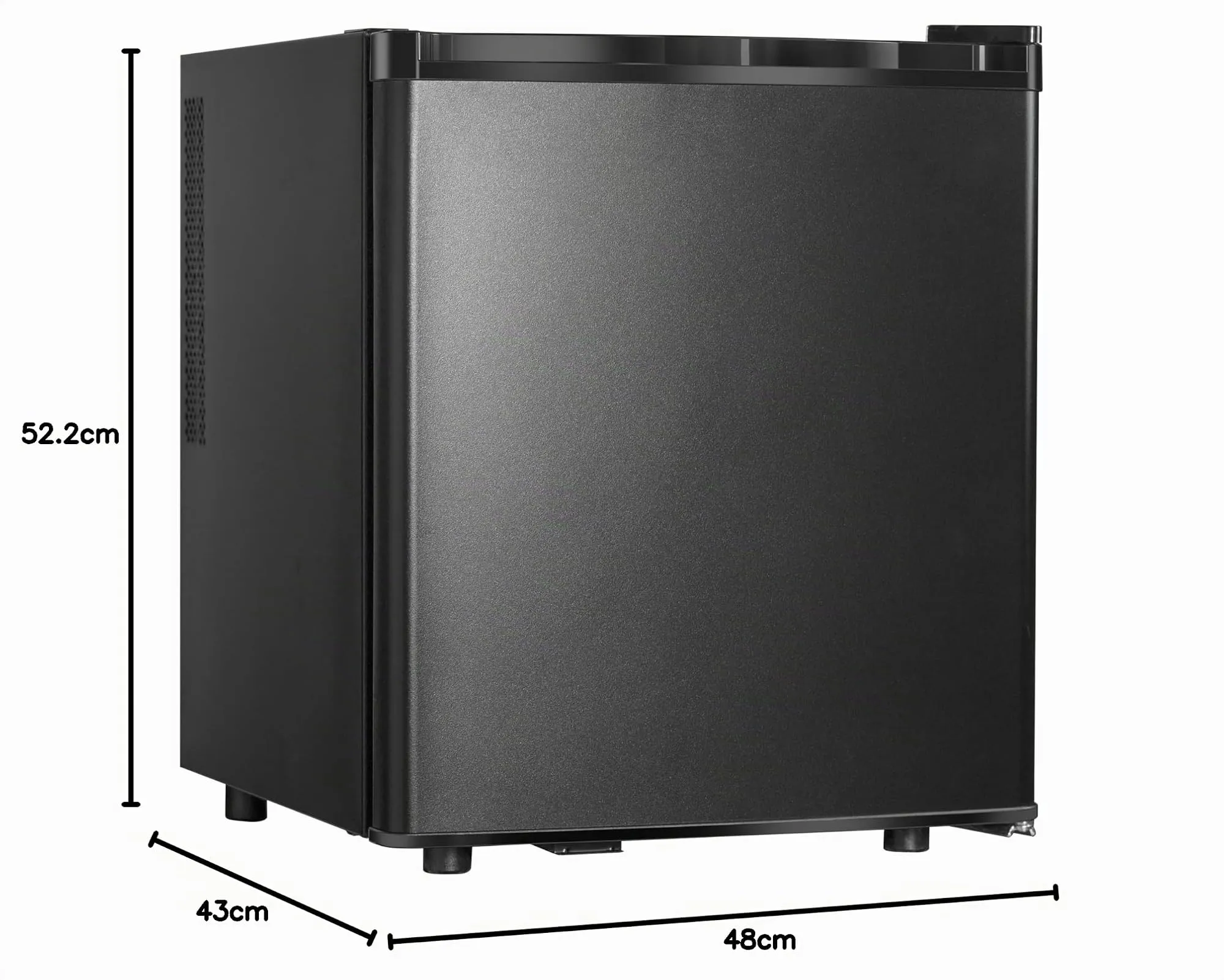 METRO Professional Frigo-Minibar GMB1045B, 45 L, 2 Ripiani Regolabili, Illuminazione Interna a LED, Silenzioso, Nero - immagine 10