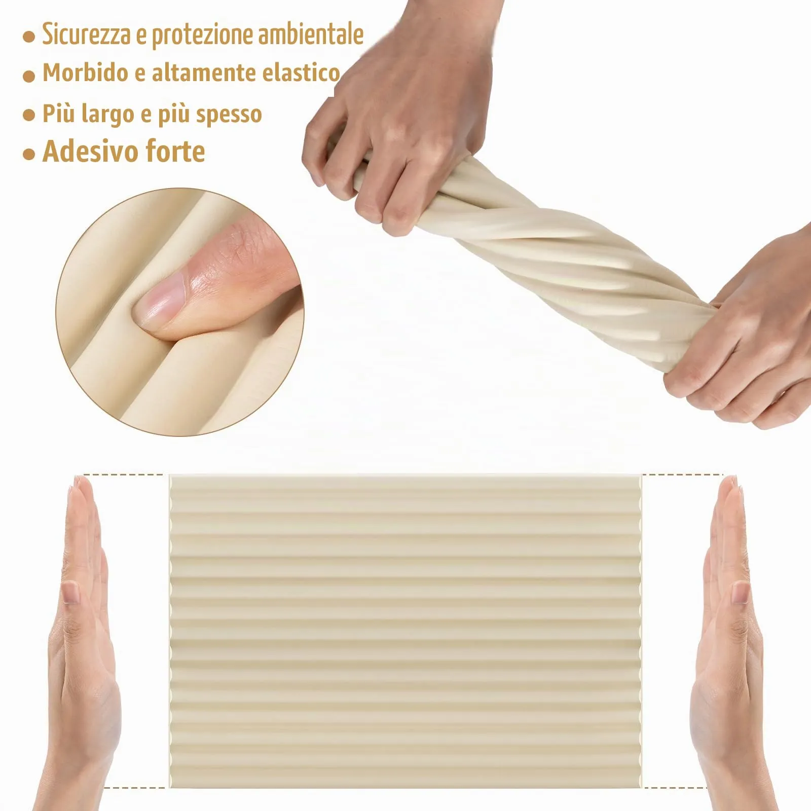 Paraspigoli Angolari Per Bambini Anti Collisione Sicurezza Paraspigoli Per Vecchio Schiuma Adesiva Anti Collisione Extra Spesso Bordi Protezione Protezione Scrivania Computer Mobili Beige - immagine 6