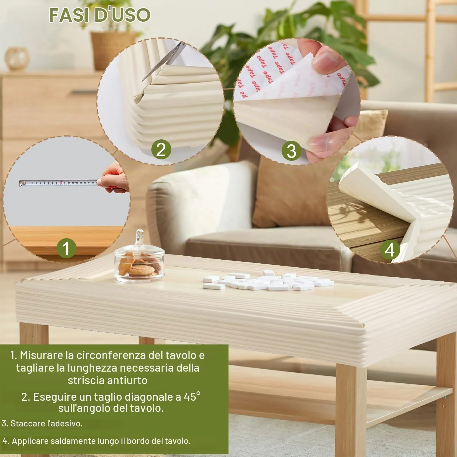 Paraspigoli Angolari Per Bambini Anti Collisione Sicurezza Paraspigoli Per Vecchio Schiuma Adesiva Anti Collisione Extra Spesso Bordi Protezione Protezione Scrivania Computer Mobili Beige - immagine 7