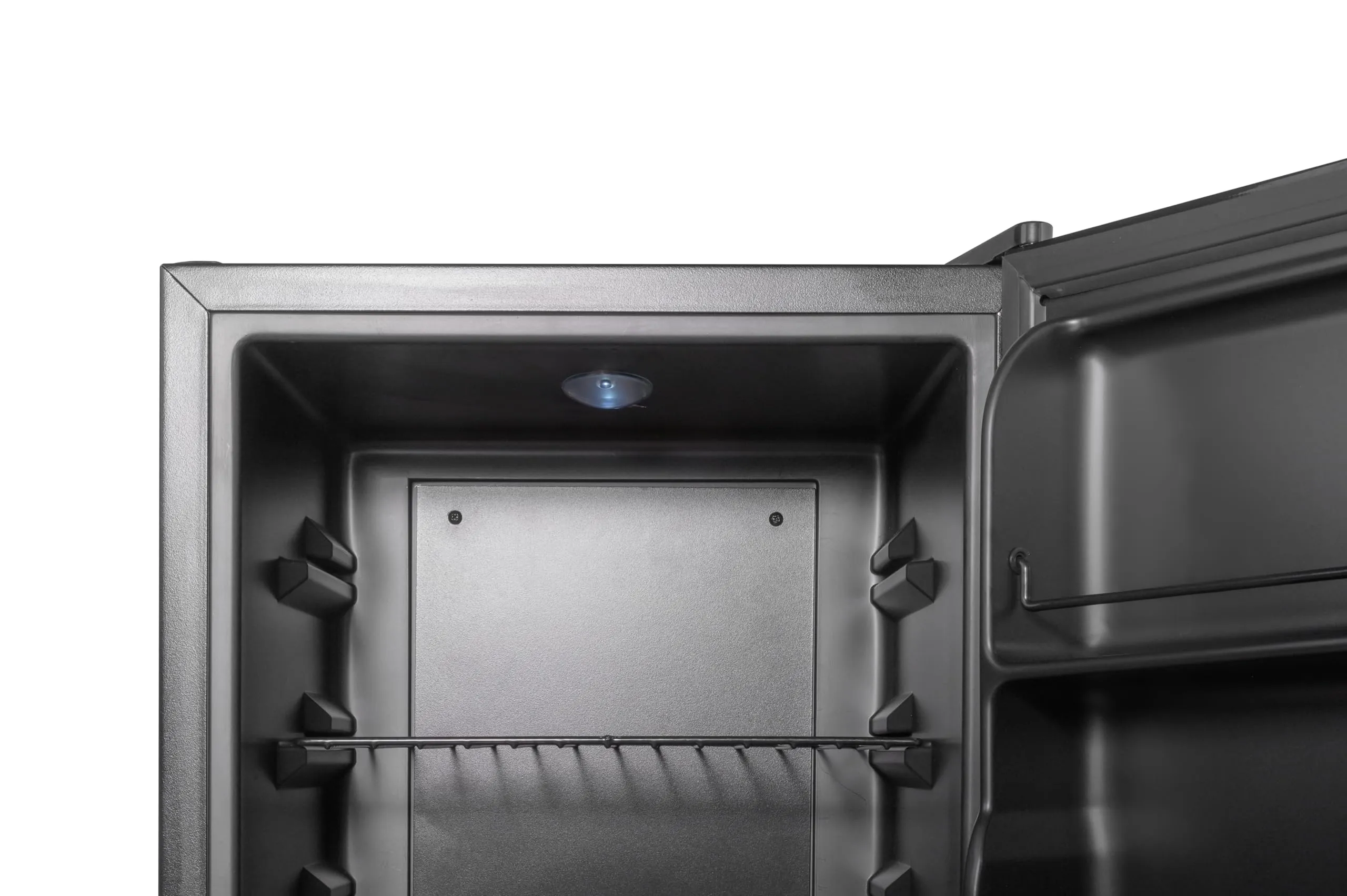 METRO Professional Minifrigo GMB2038B, 43 x 41.5 x 51 cm, 38 L, temperatura: 6-22°C, Illuminazione LED, 1 ripiano regolabile, bassa rumorosità, nero - immagine 3