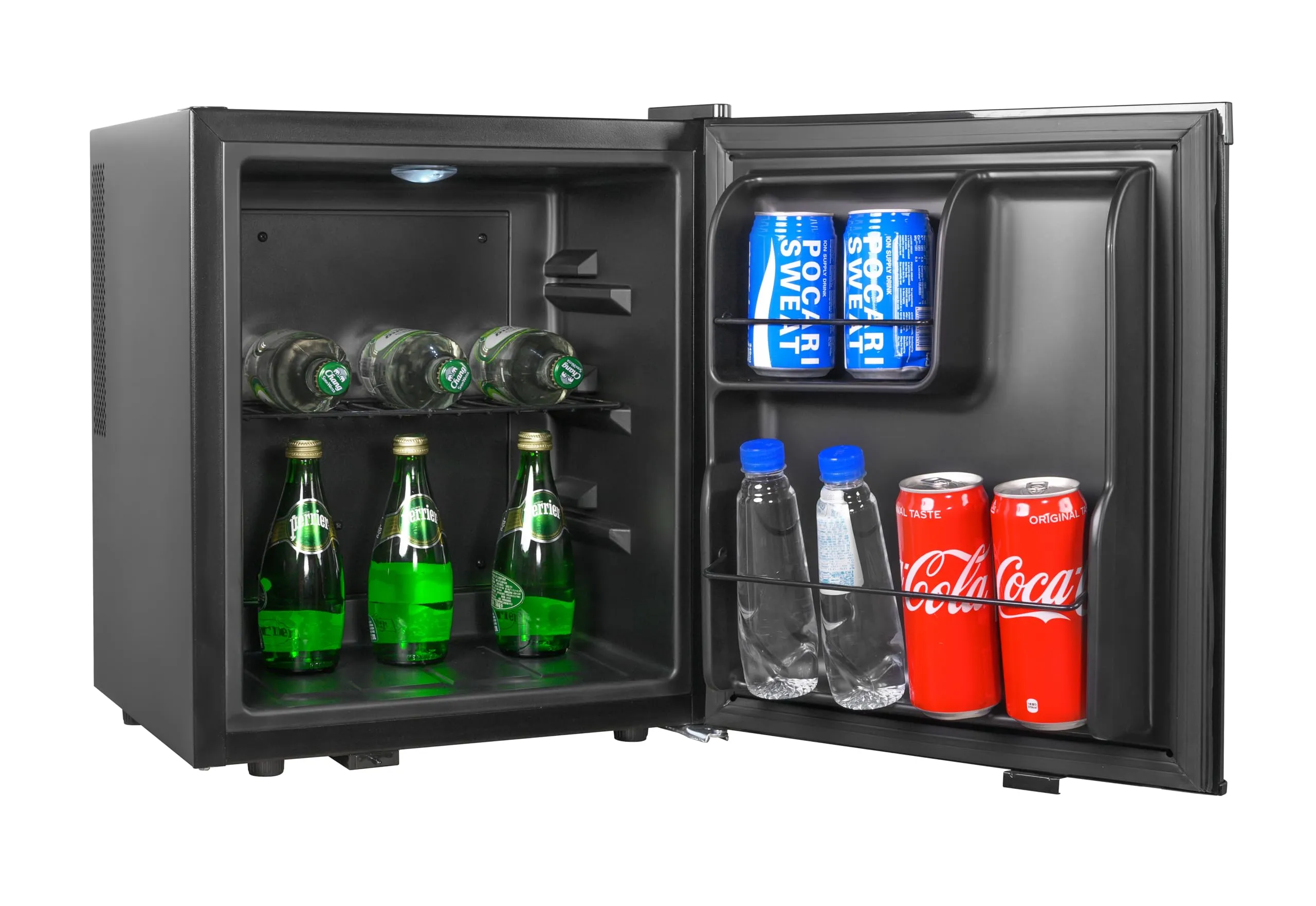 METRO Professional Minifrigo GMB2038B, 43 x 41.5 x 51 cm, 38 L, temperatura: 6-22°C, Illuminazione LED, 1 ripiano regolabile, bassa rumorosità, nero - immagine 8