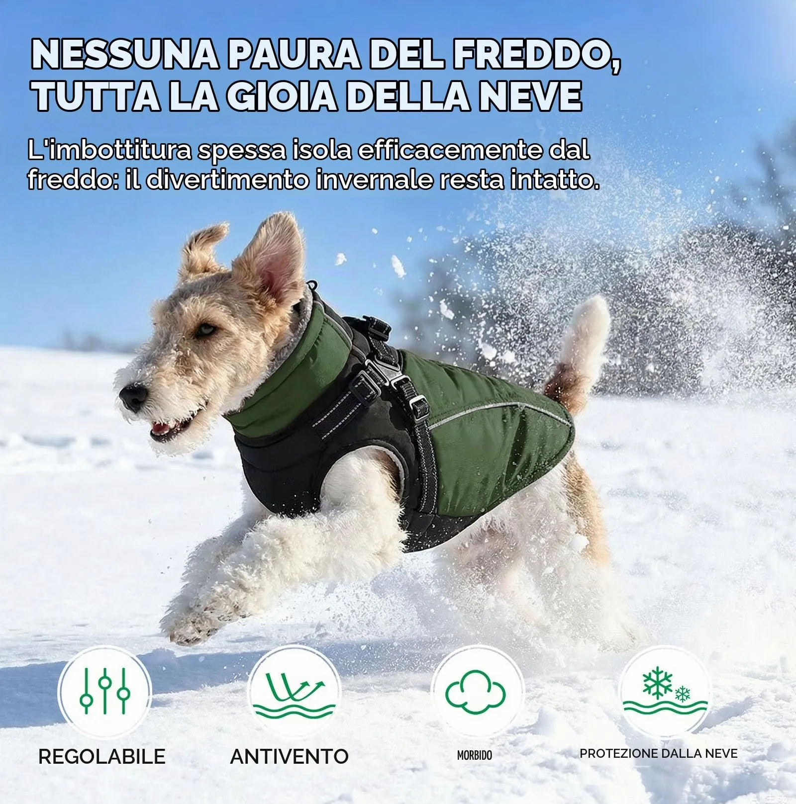 KONVINIT Cappotto Invernale per Cani con Pettorina - Giacca Impermeabile - immagine 2