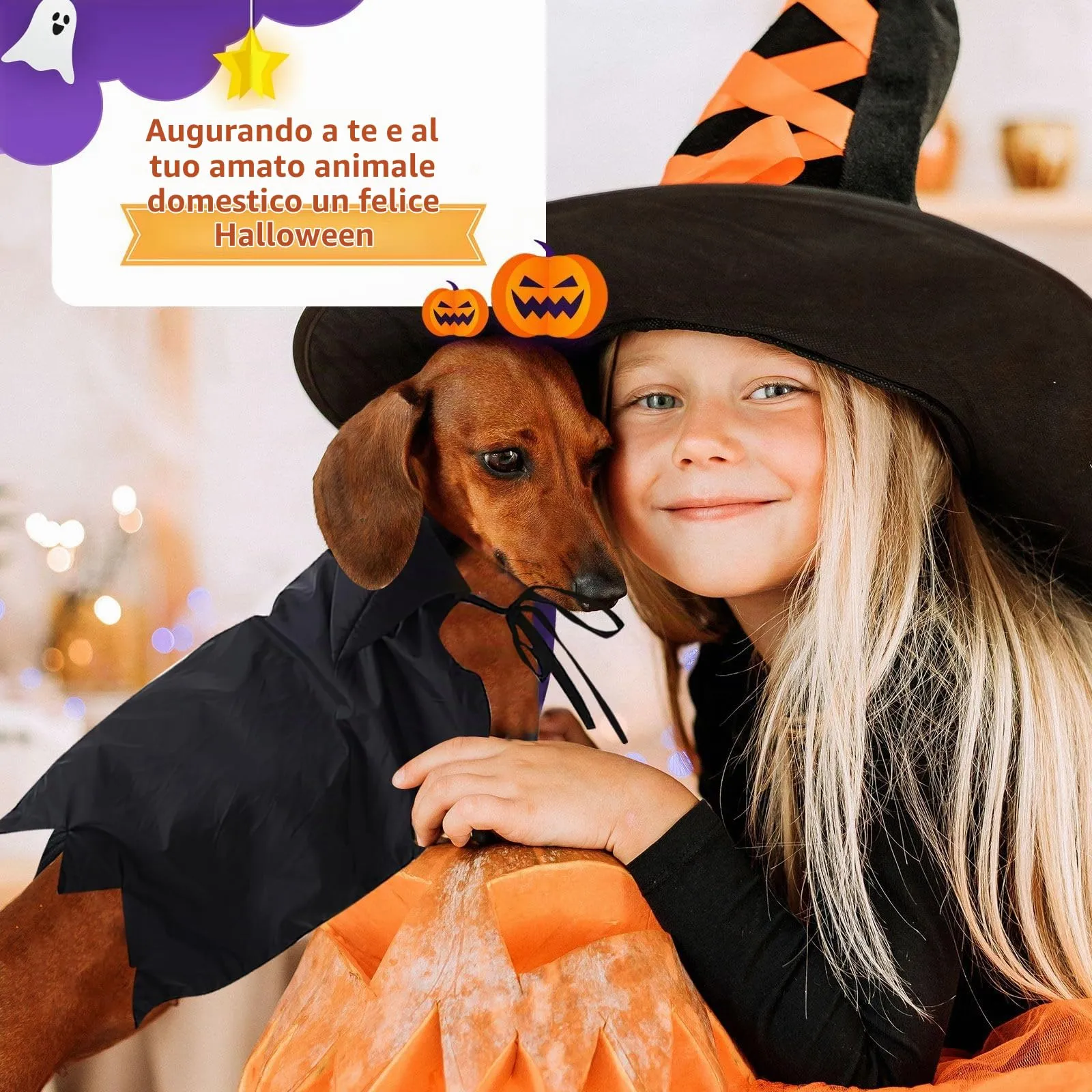 Vestiti Cosplay per Animali Domestici, Halloween Animali Domestici Costumi, Vestiti per per Cani Gatti - immagine 4