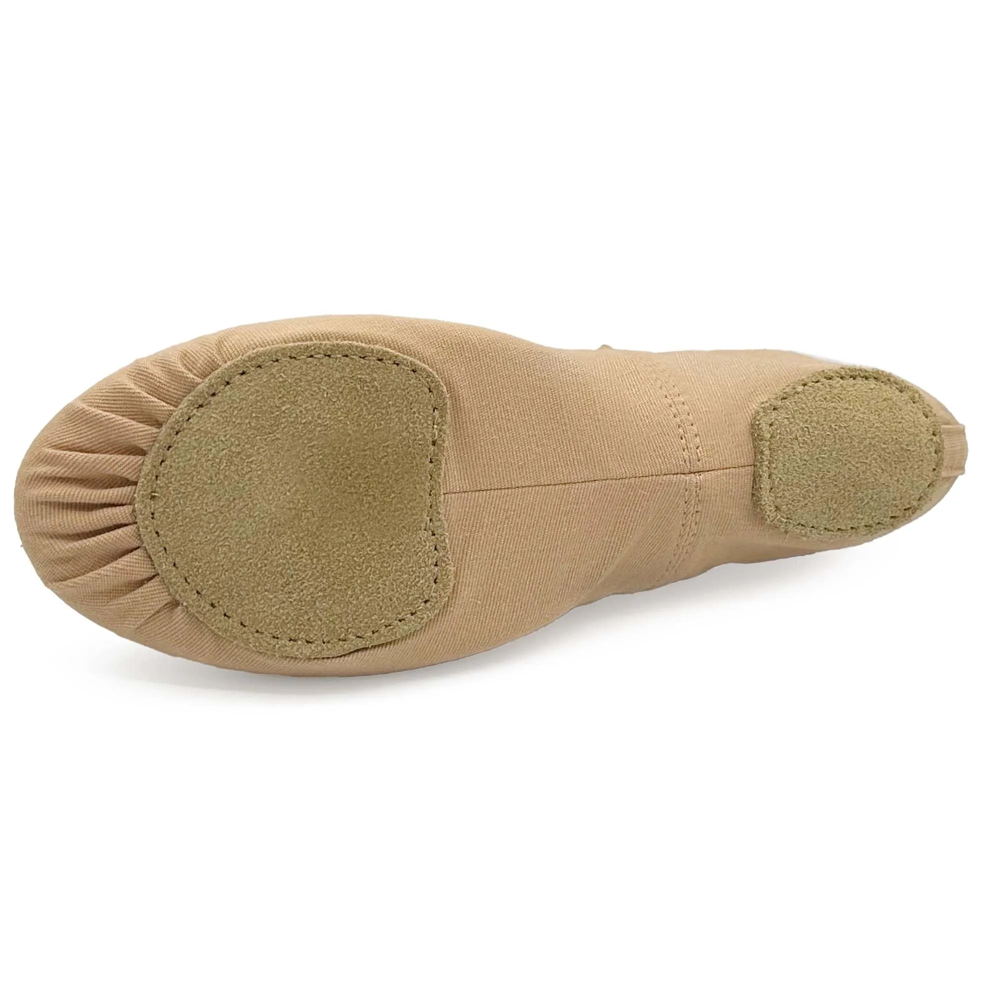 So Danca Scarpe da balletto in tela elasticizzata, con suola divisa, per adulti, donne, uomini (sabbia, sistema di taglie calzature USA, per adulti, donne, numerico, M, 9) - immagine 5