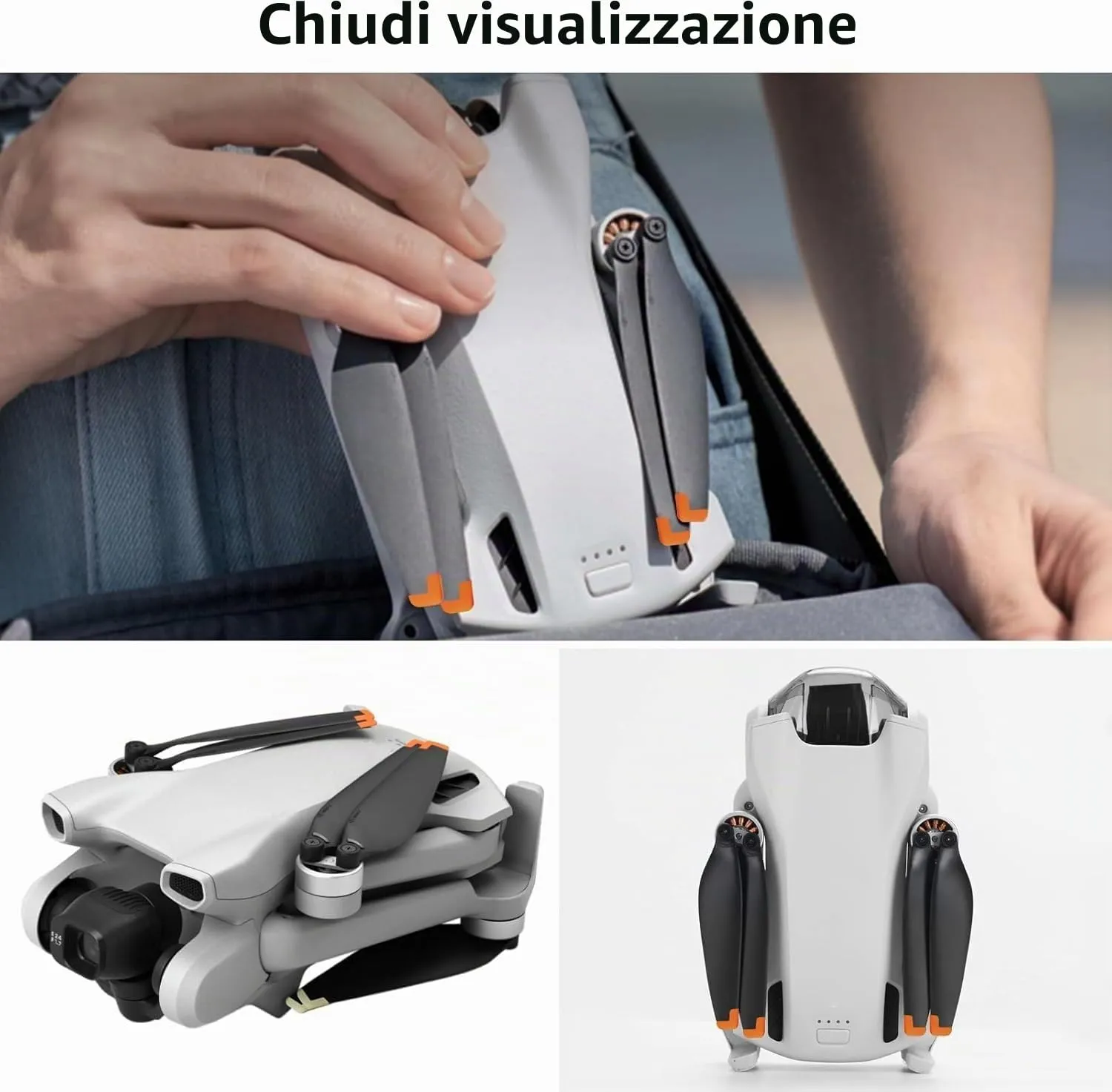 Bocguy 16 Pcs Drone Eliche Mini 3, Eliche per Mini 3 Accessori Sostituzione Drone con 24 Viti & 2 Cacciavite, Basso Rumore & Stabile (Orange) - immagine 3