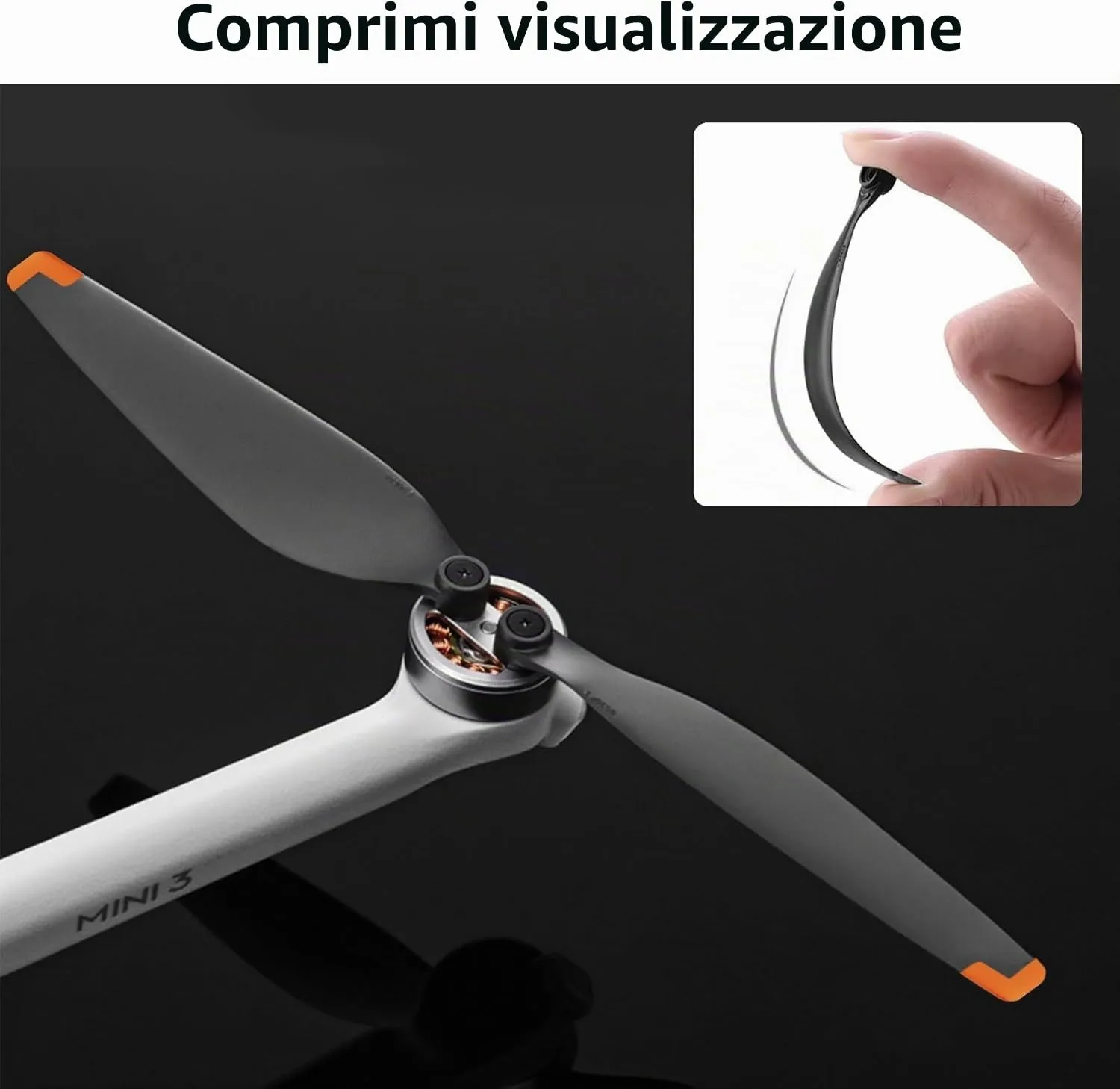 Bocguy 16 Pcs Drone Eliche Mini 3, Eliche per Mini 3 Accessori Sostituzione Drone con 24 Viti & 2 Cacciavite, Basso Rumore & Stabile (Orange) - immagine 4