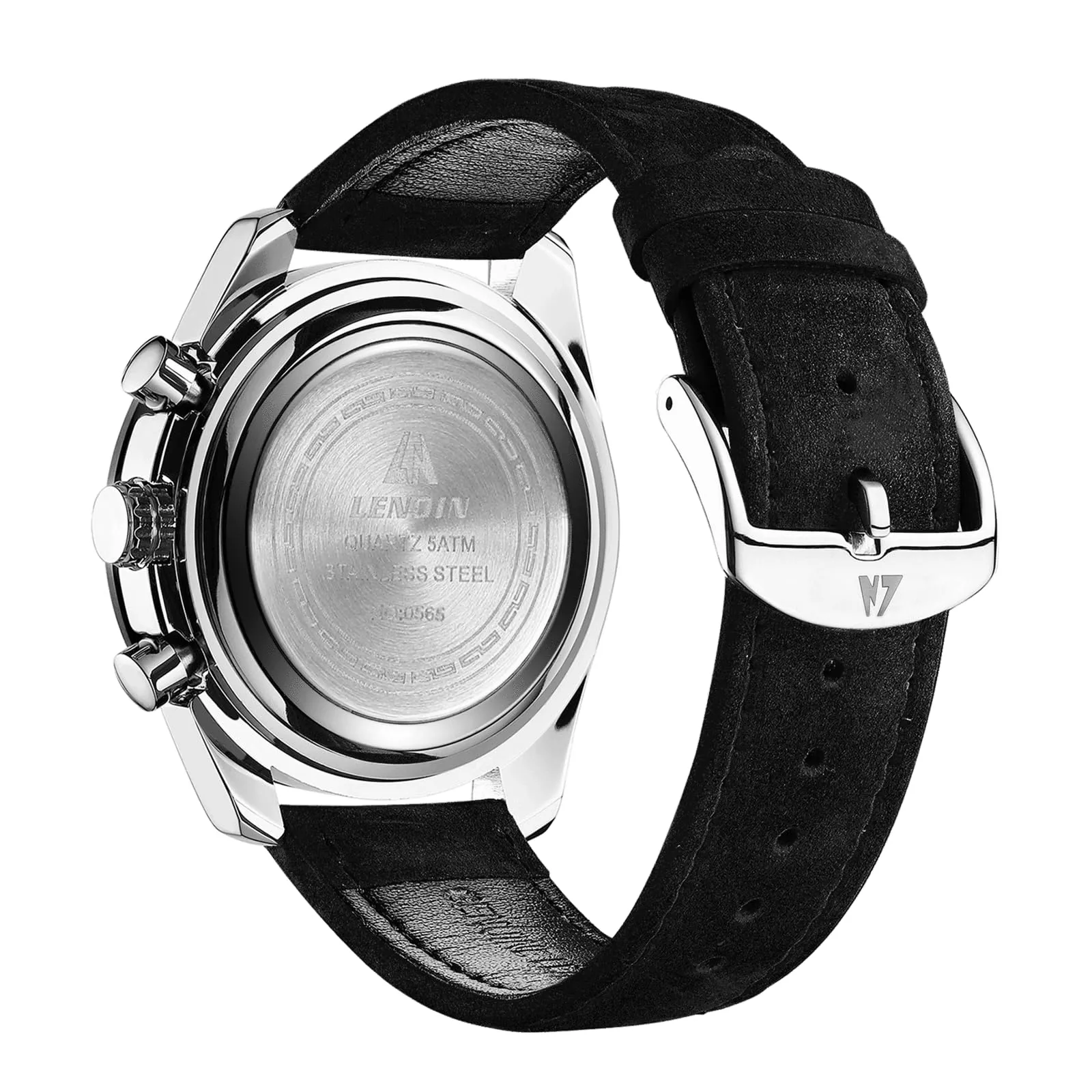 LN LENQIN Orologio Uomo Analogico al Quarzo con Cinturino in Pelle - immagine 2