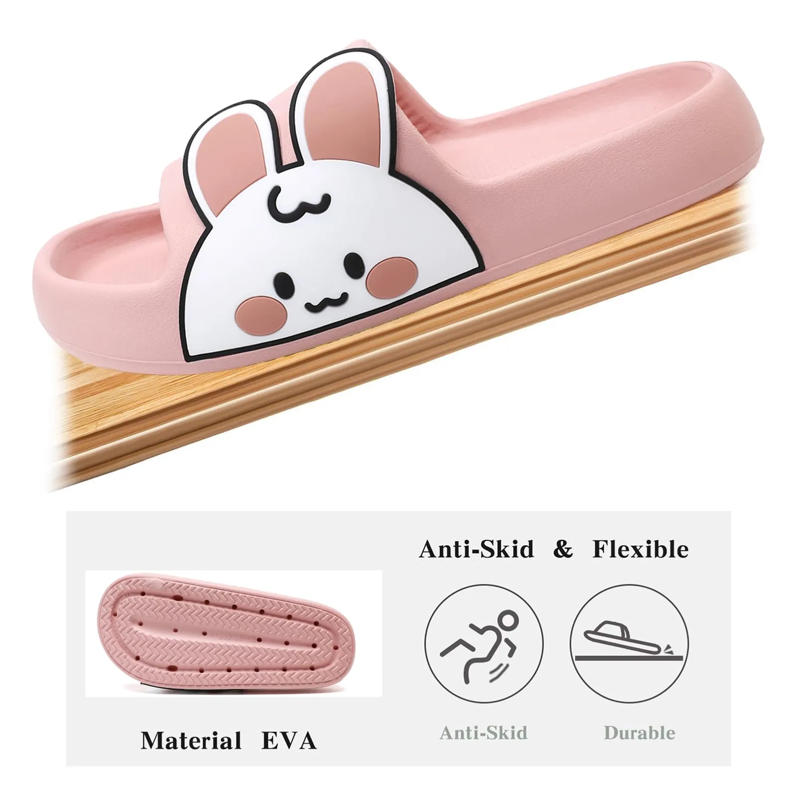 Waysoland Ciabatte donna uomo estive da Spiaggia Sandali,Ciabatte Morbide per bambini bagno,Doccia,pantofole antiscivolo infradito per interni esterni(Pink,27/28 EU) - immagine 3