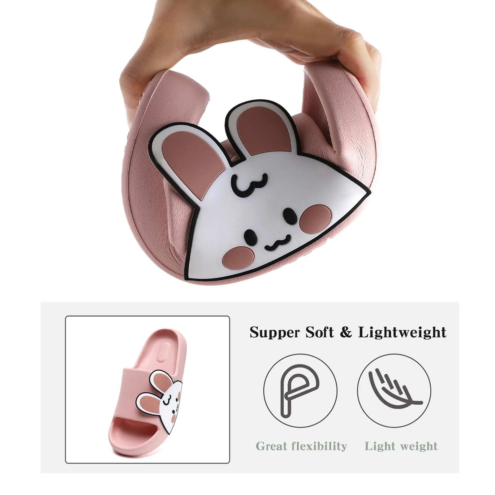 Waysoland Ciabatte donna uomo estive da Spiaggia Sandali,Ciabatte Morbide per bambini bagno,Doccia,pantofole antiscivolo infradito per interni esterni(Pink,27/28 EU) - immagine 4