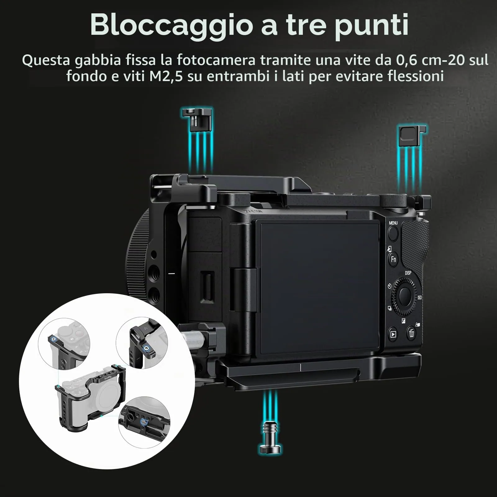SMALLRIG Kit Gabbia per sony ZV-E10 II HDMI QR per ARRI - 4867 - immagine 2