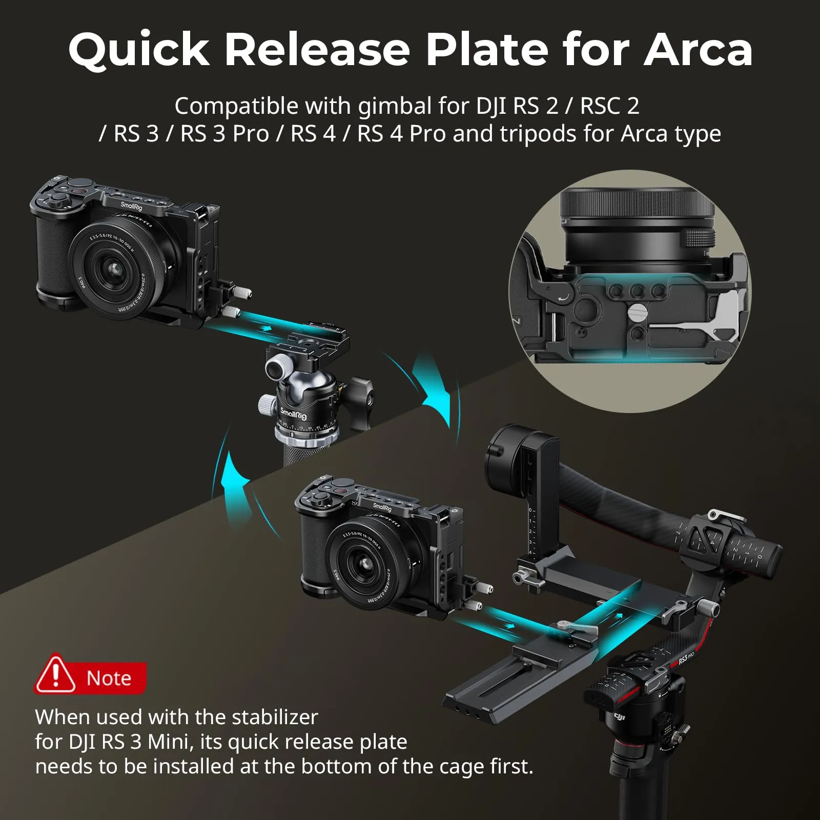 SMALLRIG Kit Gabbia per sony ZV-E10 II HDMI QR per ARRI - 4867 - immagine 7