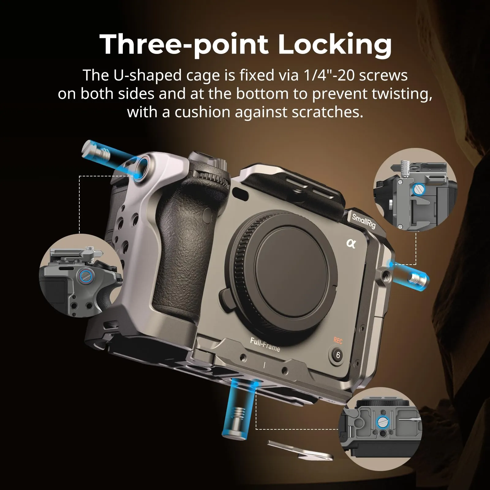 SMALLRIG FX3/FX30 HawkLock Cage Kit con Morsetto Cavi - 4770 - immagine 2