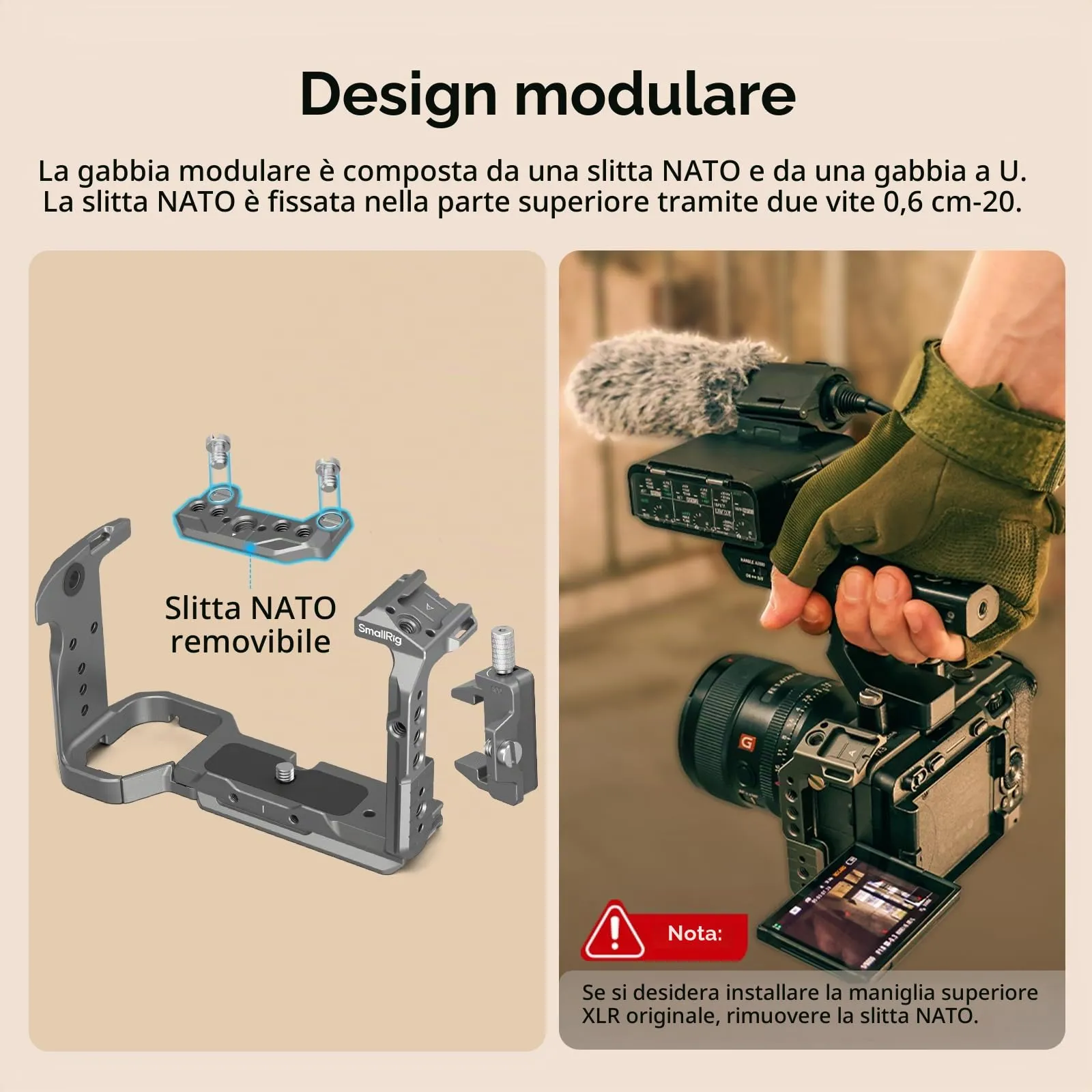 SMALLRIG FX3/FX30 HawkLock Cage Kit con Morsetto Cavi - 4770 - immagine 3
