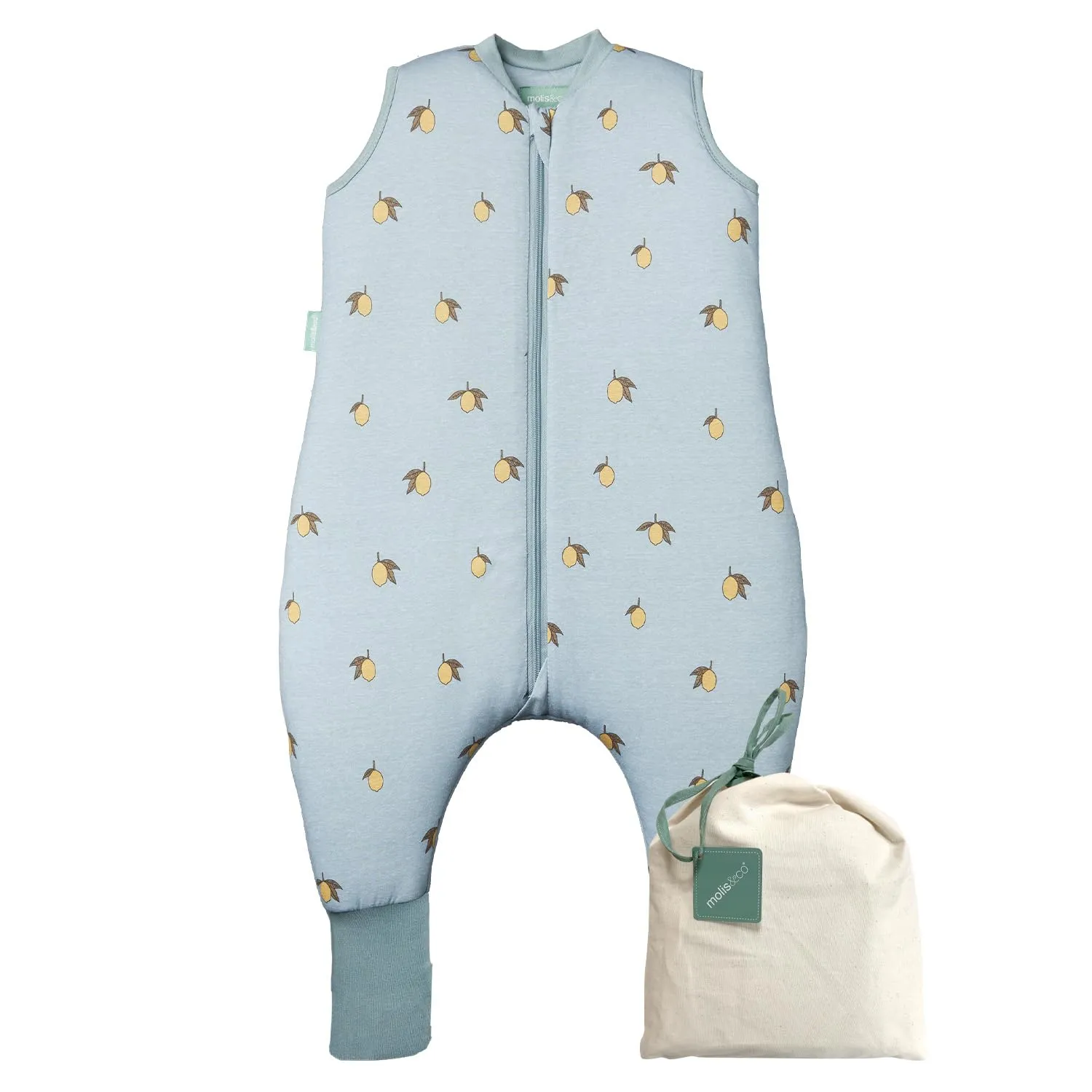 molis&co - Sacco Nanna con piedini e calzini - Sacco nanna invernale per Bambini - Sacchi Nanna 2.5 tog con piedini - 100% Cotone (Oeko-TEX 100) (Colima, 2 anni) - immagine 1
