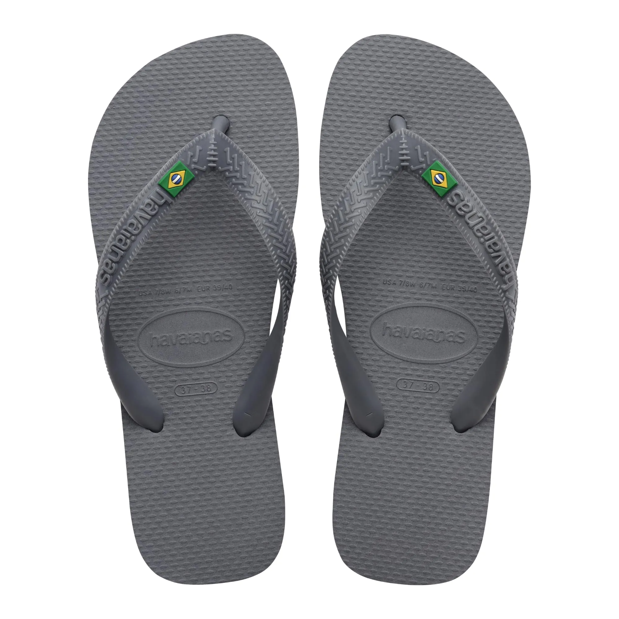 Havaianas - Top Brasil, Infradito Unisex da Adulto Comode, Resistenti e Leggere con Suola Antiscivolo e Bandiera del Brasile sulle Fascette, 41/42 - immagine 1
