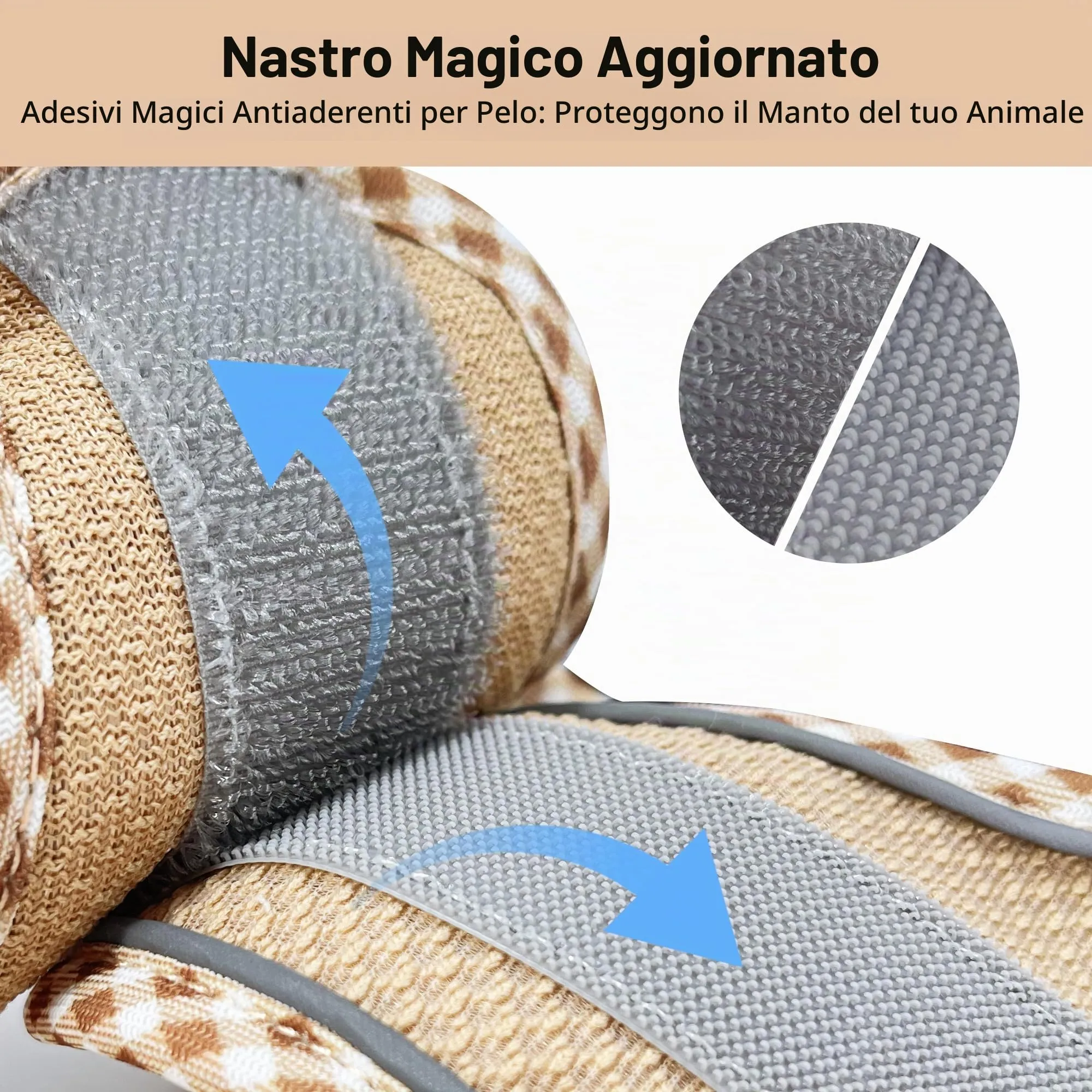 AIITLE Pettorina per cani anti-fuga, gilet anti-tiro con guinzaglio, strisce riflettenti, imbracature regolabili per animali domestici all'aperto per cani di taglia media, Marrone-Beige XXXS - immagine 3