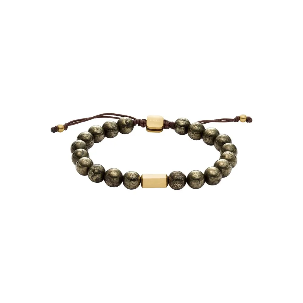 Fossil Bracciale da uomo Galaxy Jewelry Pirite grigio JF04820710, Eine Grösse, Acciaio inossidabile, Nessuna pietra preziosa, Oro Brillante - immagine 1