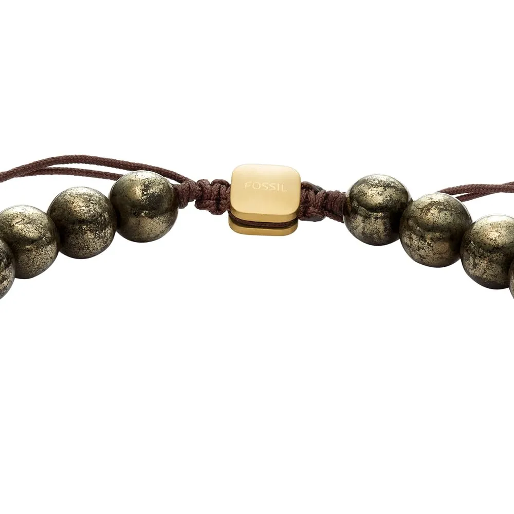 Fossil Bracciale da uomo Galaxy Jewelry Pirite grigio JF04820710, Eine Grösse, Acciaio inossidabile, Nessuna pietra preziosa, Oro Brillante - immagine 3
