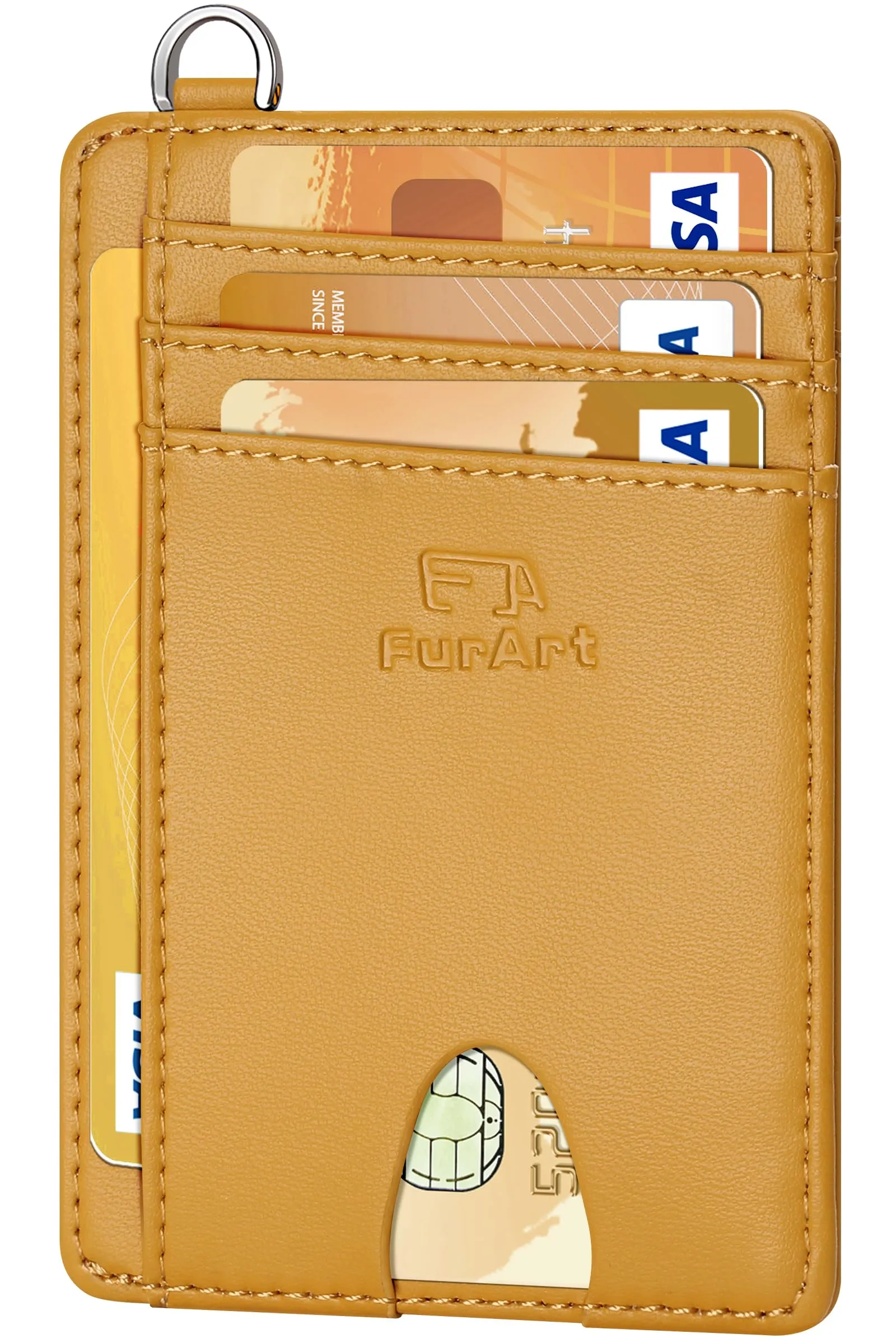FurArt Porta Carte di Credito, Protezione RFID Portafoglio porta tessere Sottile, Slim Porta Carte Credito Da Uomo e Donna - immagine 1