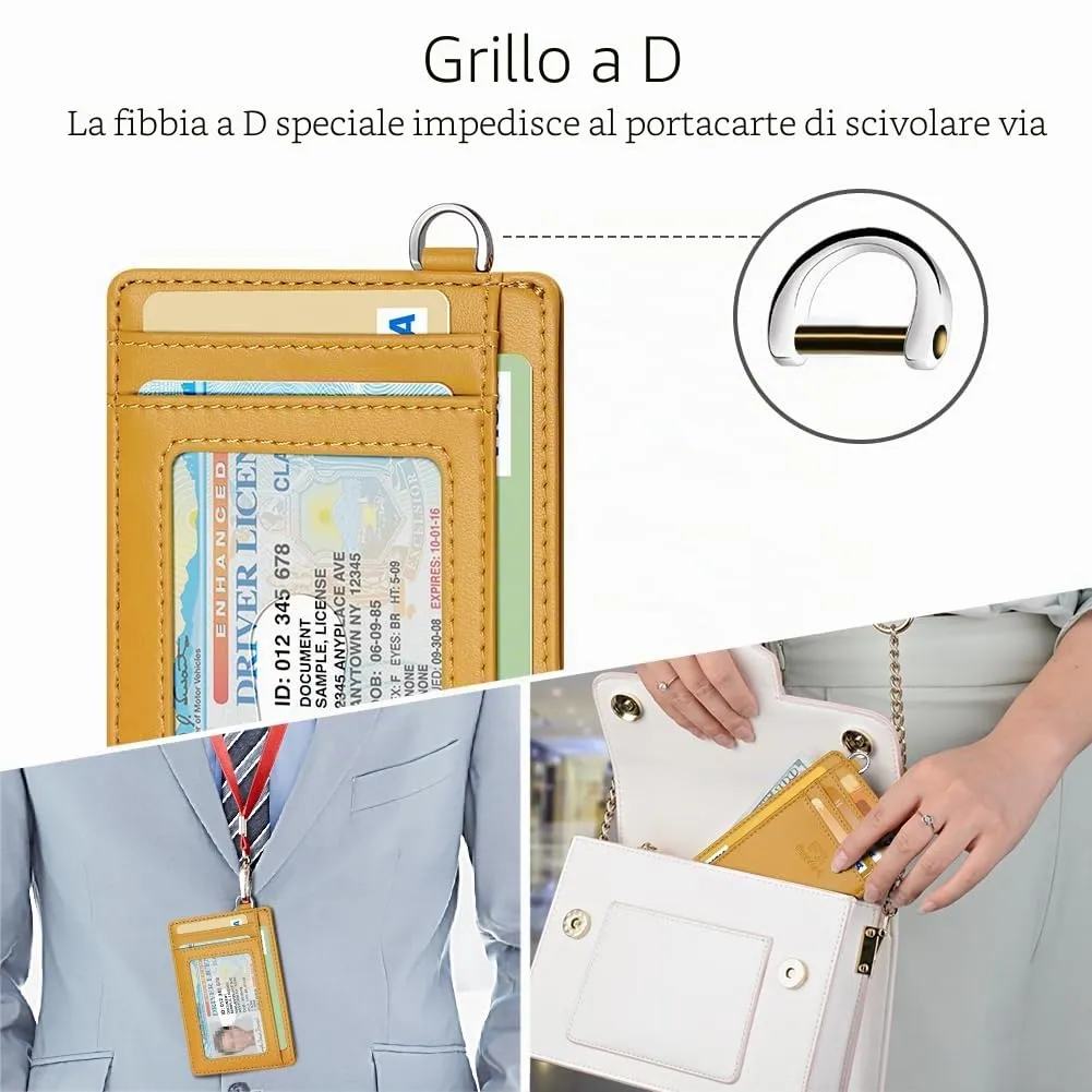 FurArt Porta Carte di Credito, Protezione RFID Portafoglio porta tessere Sottile, Slim Porta Carte Credito Da Uomo e Donna - immagine 4
