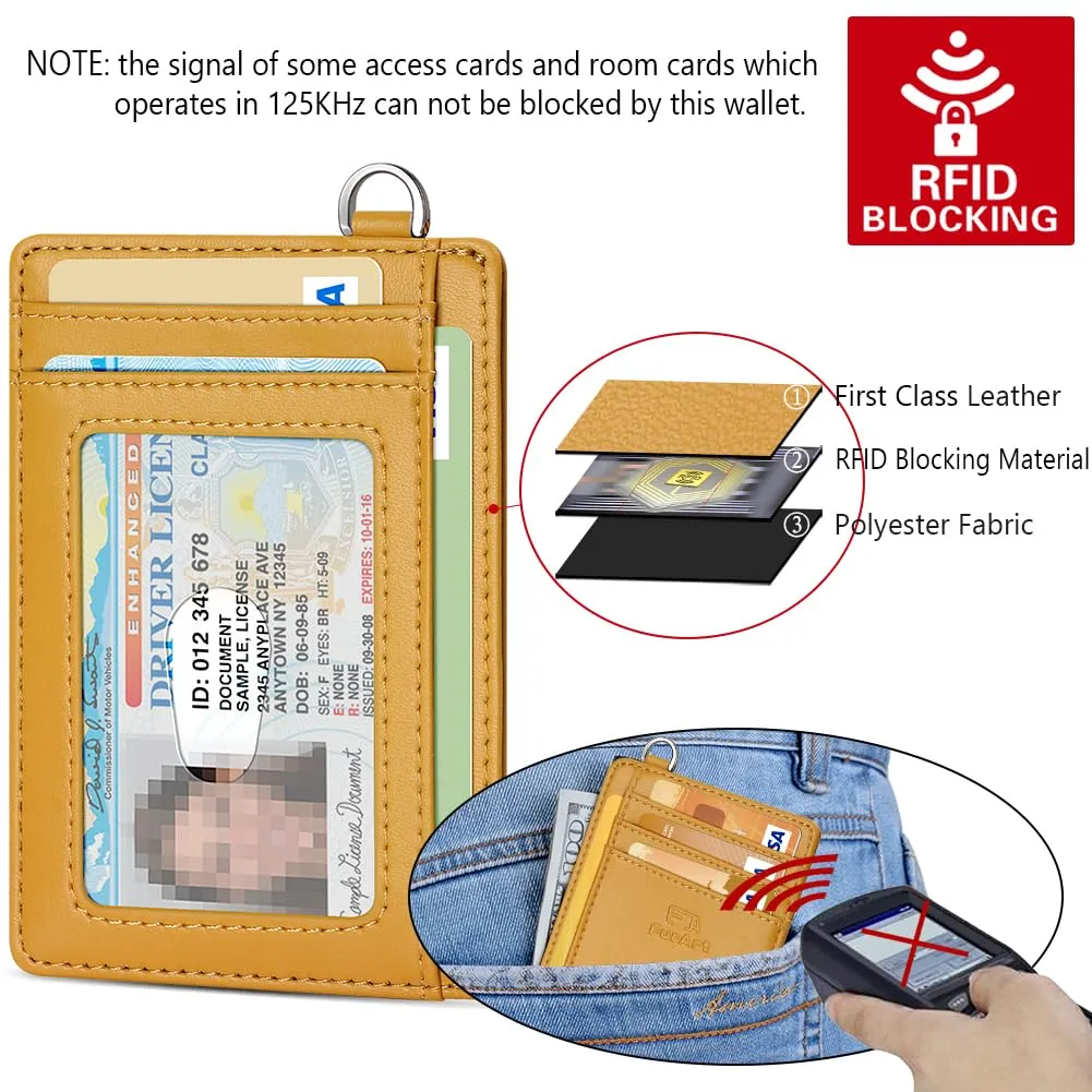 FurArt Porta Carte di Credito, Protezione RFID Portafoglio porta tessere Sottile, Slim Porta Carte Credito Da Uomo e Donna - immagine 5