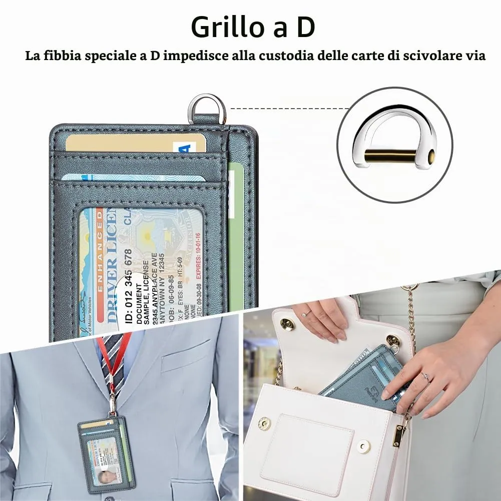 FurArt Porta Carte di Credito, Protezione RFID Portafoglio porta tessere Sottile, Slim Porta Carte Credito Da Uomo e Donna - immagine 4