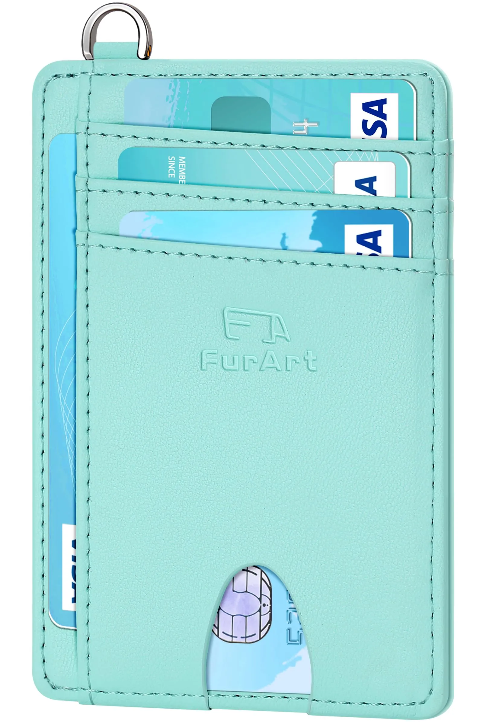 FurArt Porta Carte di Credito, Protezione RFID Portafoglio porta tessere Sottile, Slim Porta Carte Credito Da Uomo e Donna - immagine 1