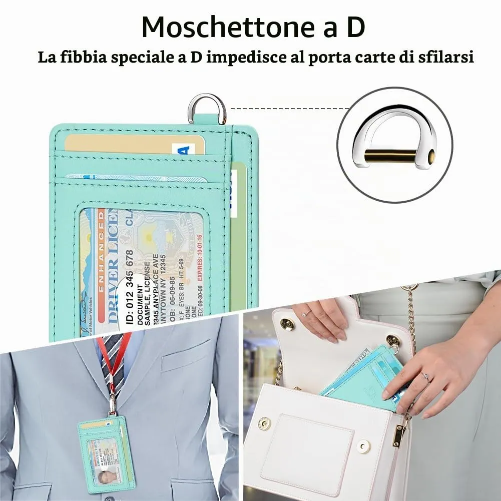 FurArt Porta Carte di Credito, Protezione RFID Portafoglio porta tessere Sottile, Slim Porta Carte Credito Da Uomo e Donna - immagine 4