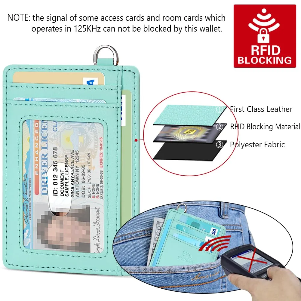 FurArt Porta Carte di Credito, Protezione RFID Portafoglio porta tessere Sottile, Slim Porta Carte Credito Da Uomo e Donna - immagine 5