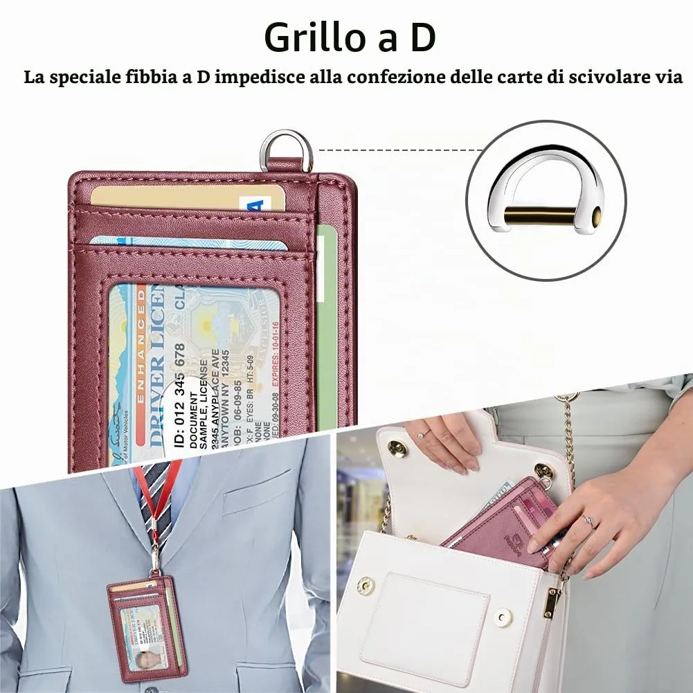 FurArt Porta Carte di Credito, Protezione RFID Portafoglio porta tessere Sottile, Slim Porta Carte Credito Da Uomo e Donna - immagine 4