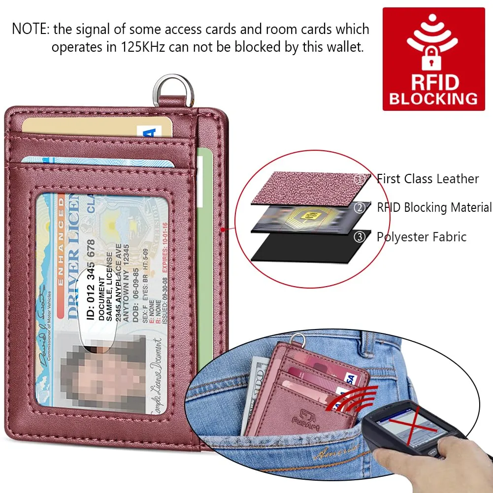 FurArt Porta Carte di Credito, Protezione RFID Portafoglio porta tessere Sottile, Slim Porta Carte Credito Da Uomo e Donna - immagine 5