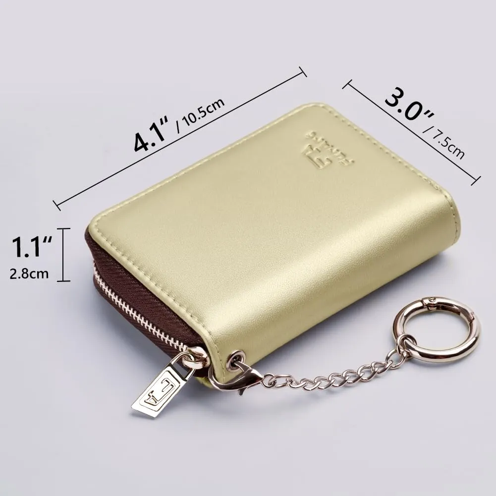 FurArt Porta Carte Credito, Cerniera Portafoglio Carta di Credito, Blocco RFID Porta Tessere per Donna e Uomo - immagine 6