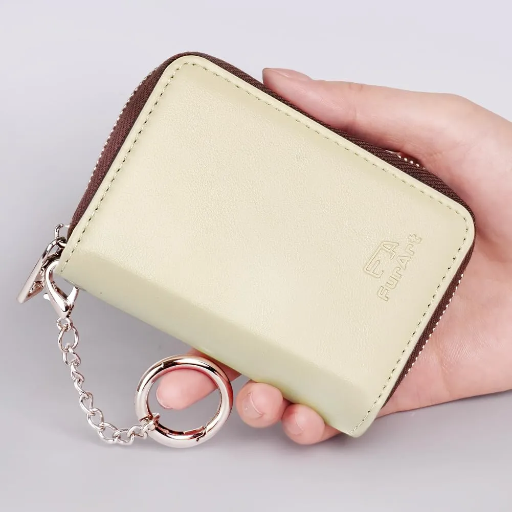 FurArt Porta Carte Credito, Cerniera Portafoglio Carta di Credito, Blocco RFID Porta Tessere per Donna e Uomo - immagine 4