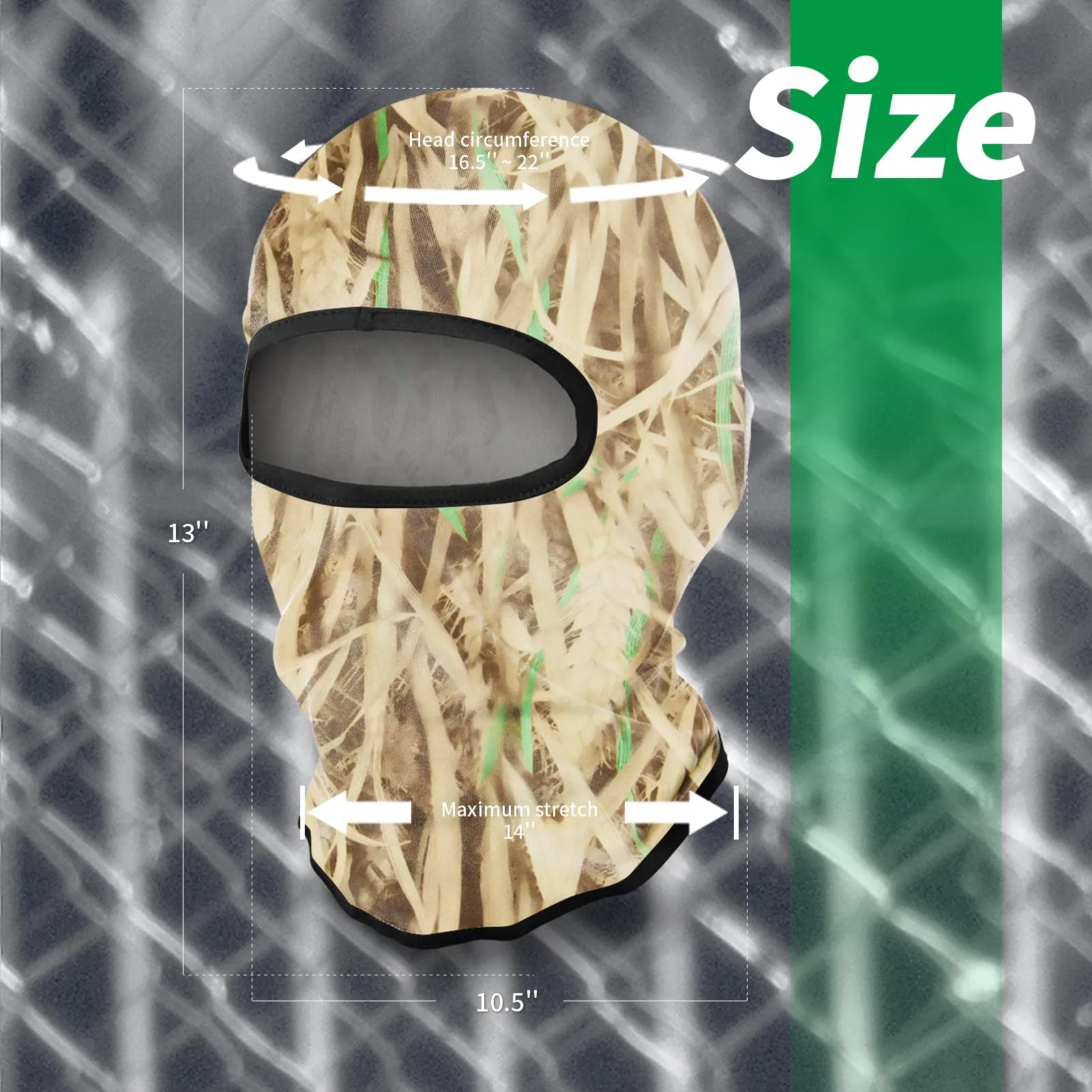 LONGKING Passamontagna Antivento Traspirante Camouflage Marrone Chiaro - immagine 4