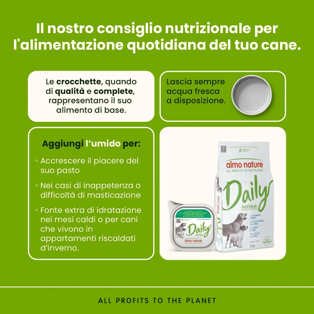 Almo Nature Daily - Crocchette per Cani Adulti - Gusto Tonno e Riso - Cibo Secco Completo e Bilanciato - Sacco da 12 kg - immagine 3