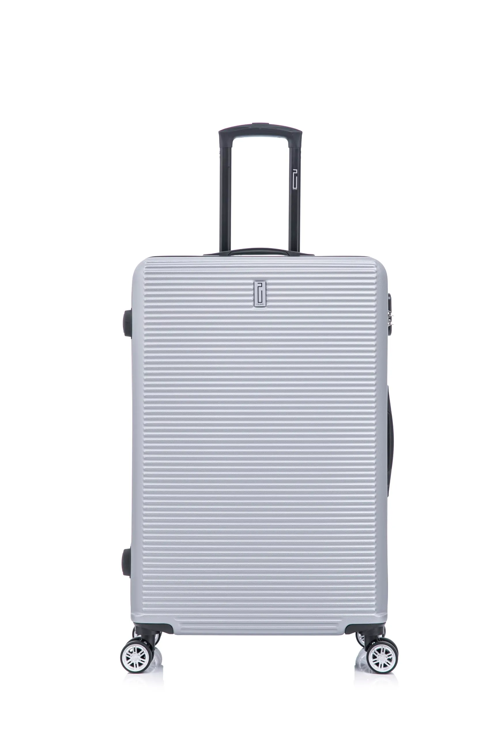 CELIMS - Valigia Grande 23 kg Rigida Leggera | Valigia da Stiva 75cm Donna | Lucchetto Integrato | ABS | Trolley Grande 75cm con 4 Ruote | Grigio - immagine 2