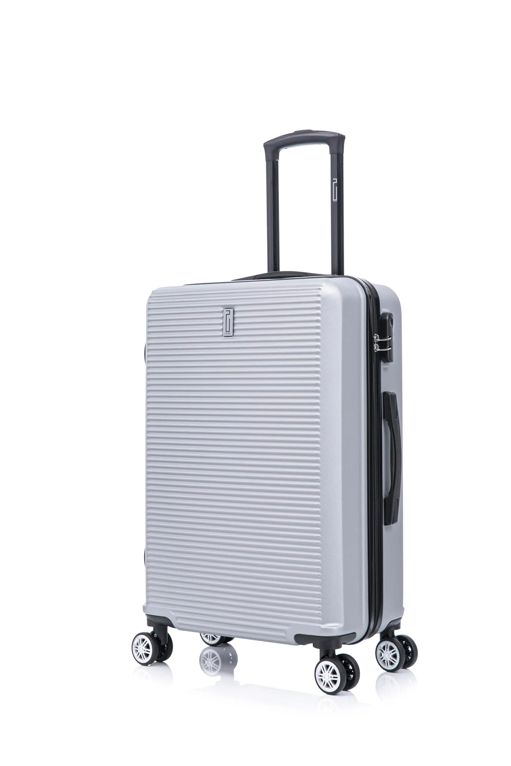 CELIMS - Valigia Media 20 kg Rigida Leggera | Valigia da Stiva 65cm Donna | Lucchetto Integrato | ABS | Trolley Medio 65cm con 4 Ruote | Grigio - immagine 1