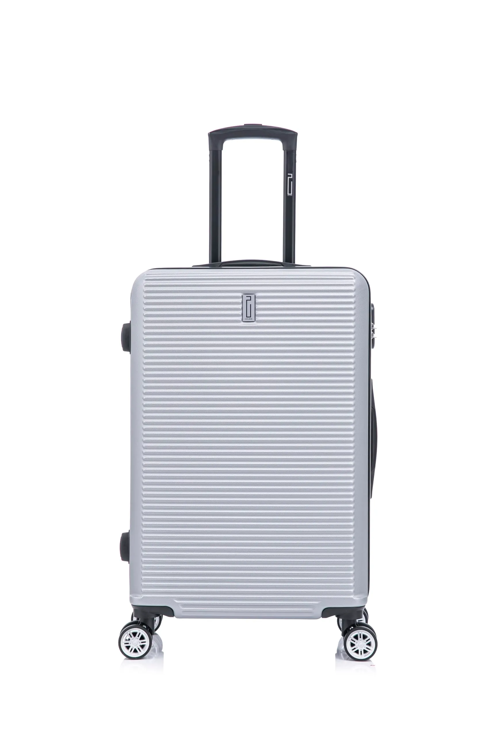 CELIMS - Valigia Media 20 kg Rigida Leggera | Valigia da Stiva 65cm Donna | Lucchetto Integrato | ABS | Trolley Medio 65cm con 4 Ruote | Grigio - immagine 4