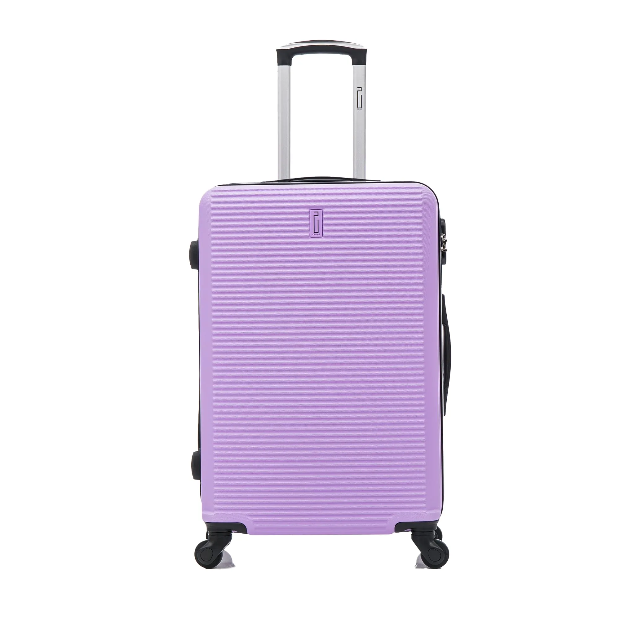 CELIMS - Valigia Media 20 kg Rigida Leggera | Valigia da Stiva 65cm Donna | Lucchetto Integrato | ABS | Trolley Medio 65cm con 4 Ruote | Viola - immagine 2