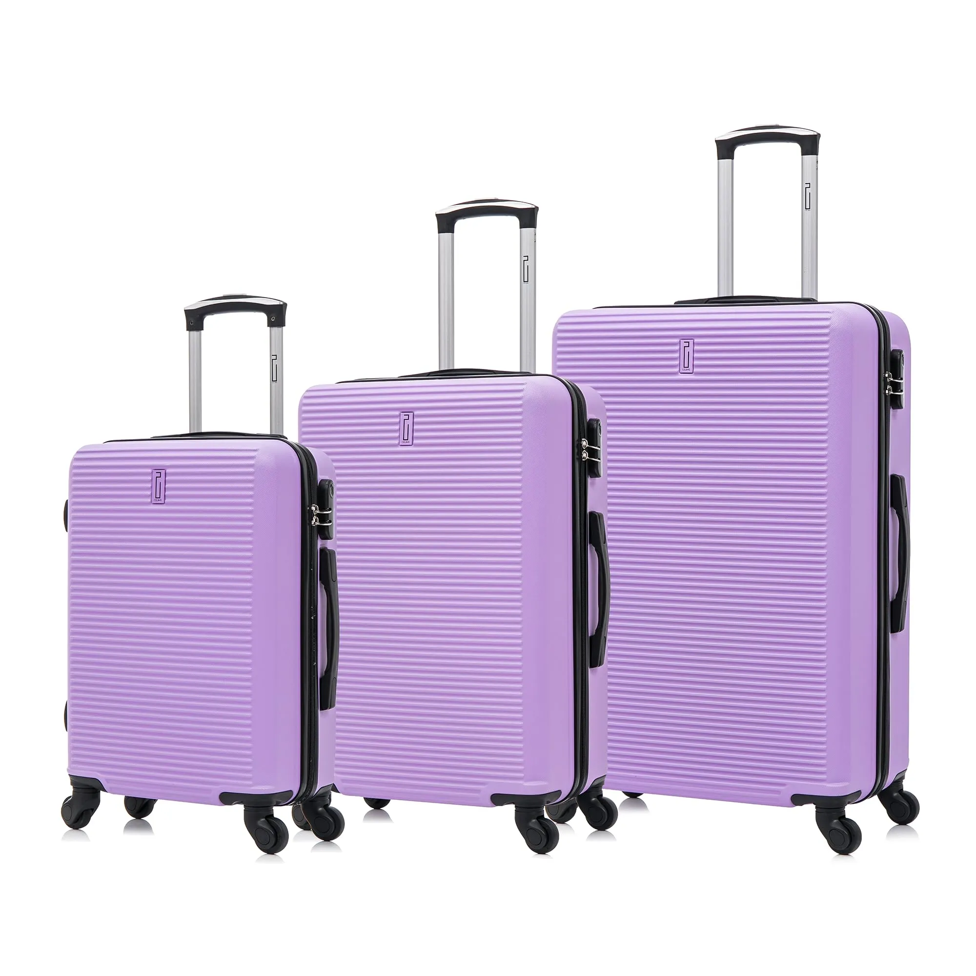 CELIMS Set Valigie 5 Pezzi - Valigia Grande 23 kg + Valigia Media + Valigie Bagaglio a Mano | Viola - immagine 1